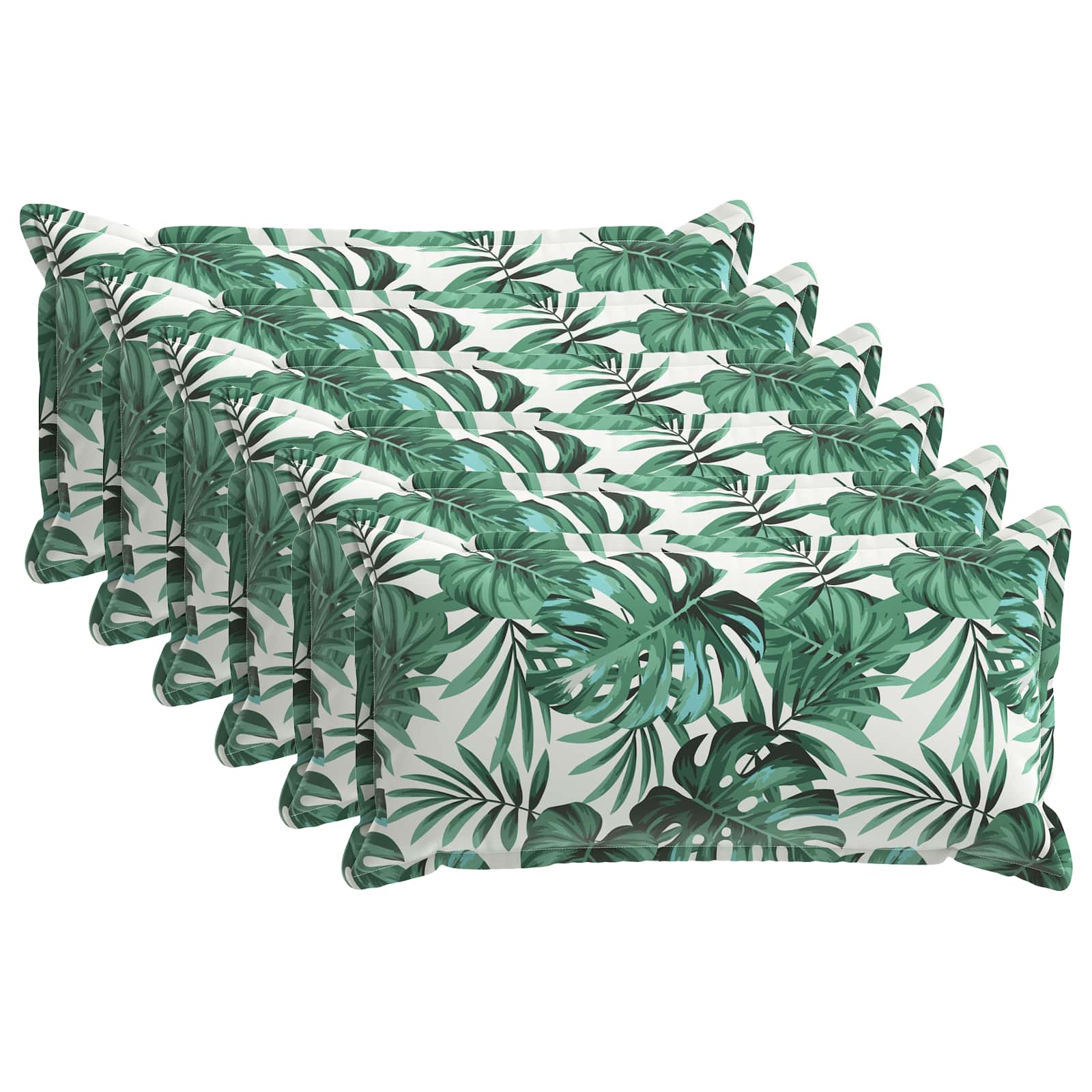Párna huzat 6 db houten levélminta 40 x 80 cm poliészter