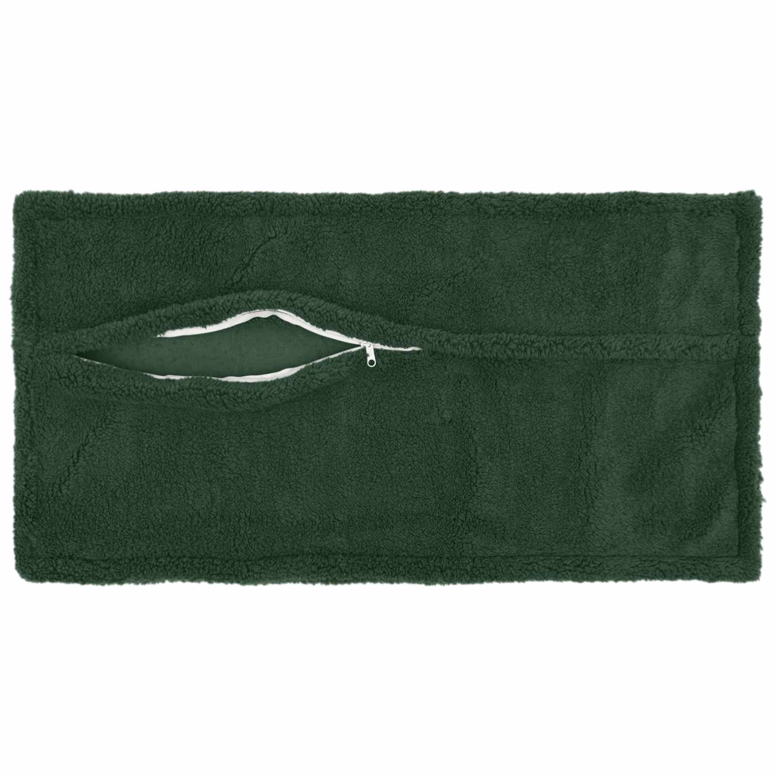 Párna huzat 6 pcs houten sötétzöld 40 x 80 cm bouclé
