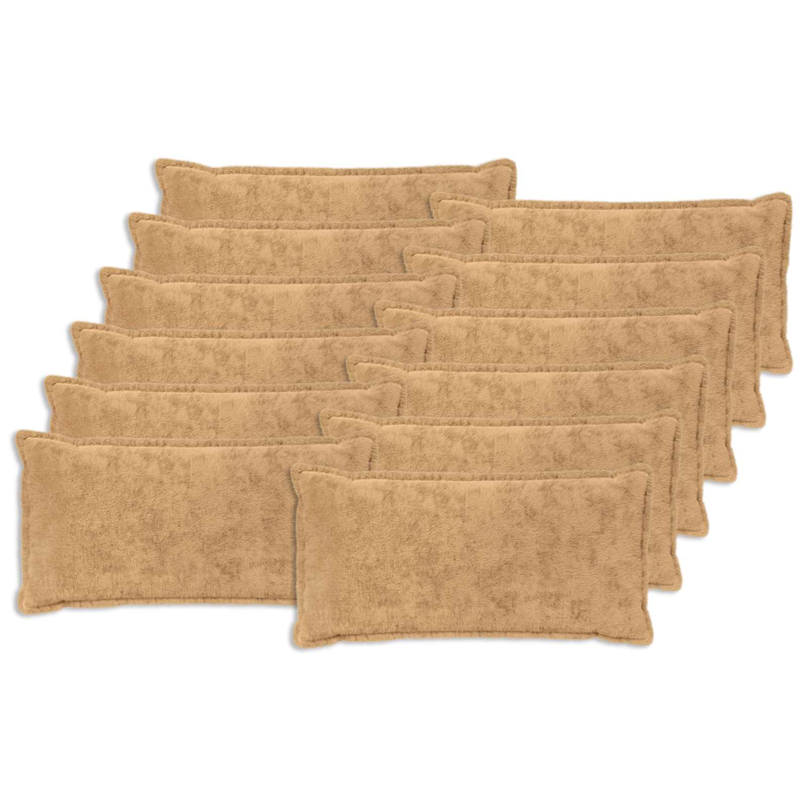 Párna huzat 12 db houten tópszínű 40 x 80 cm műnyúl szőr