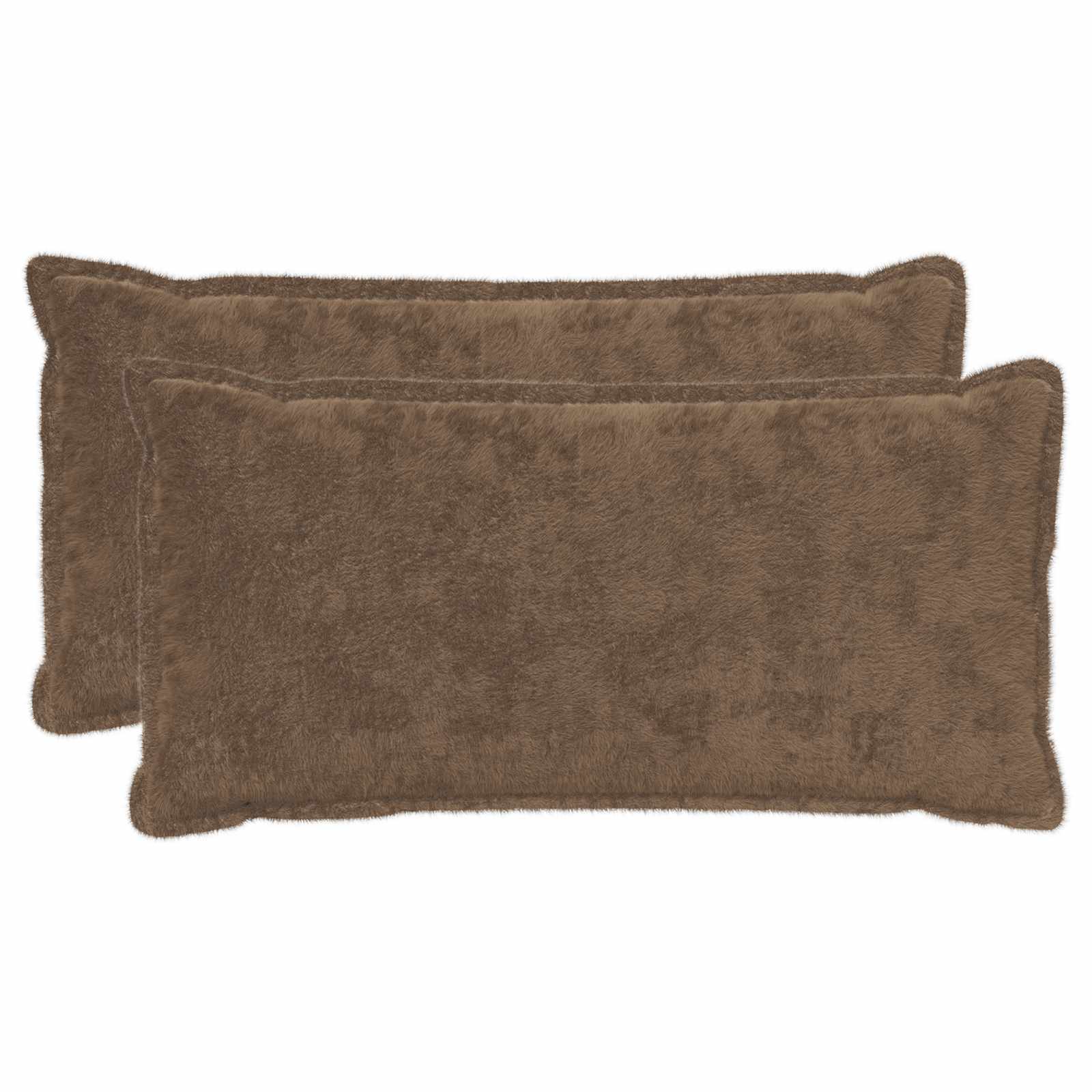 Párna huzat 2 db houten világos barna 40 x 80 cm műnyúl szőr