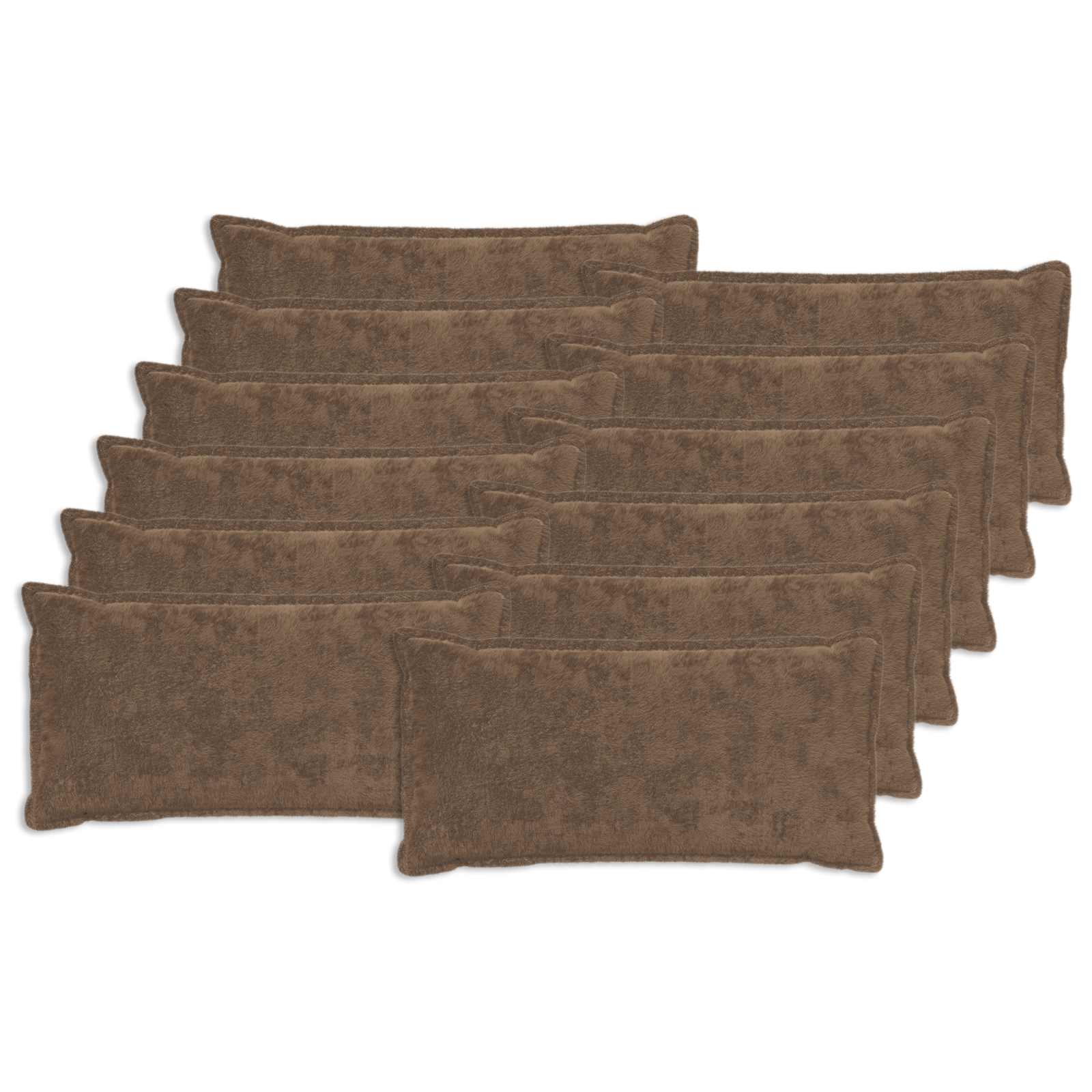 Párna huzat 12 db houten világos barna 40 x 80 cm műnyúl szőr