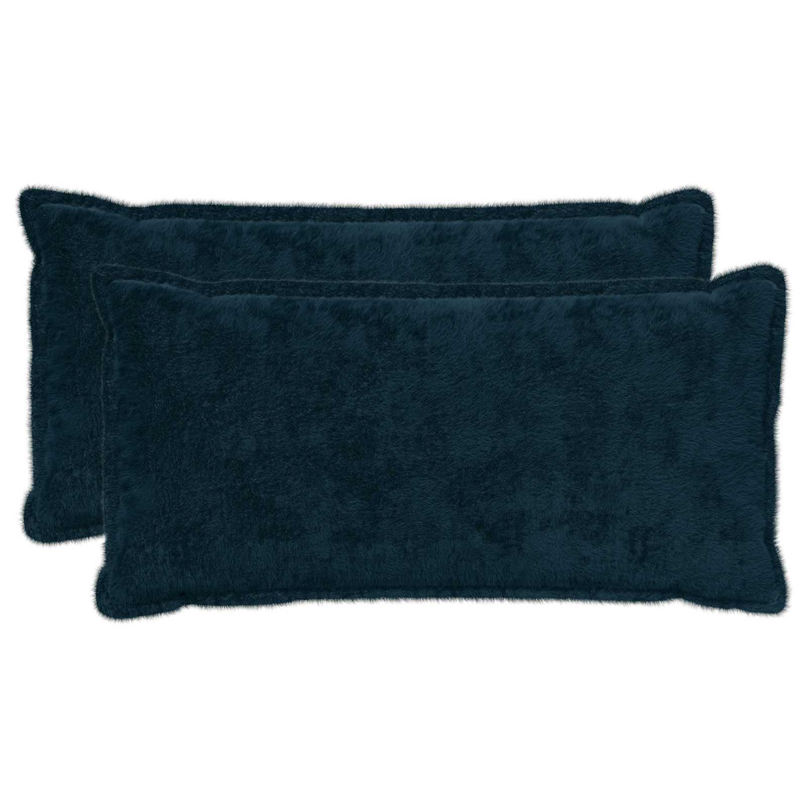 Párna huzat 2 db houten sötétkék 40 x 80 cm műnyúl szőr