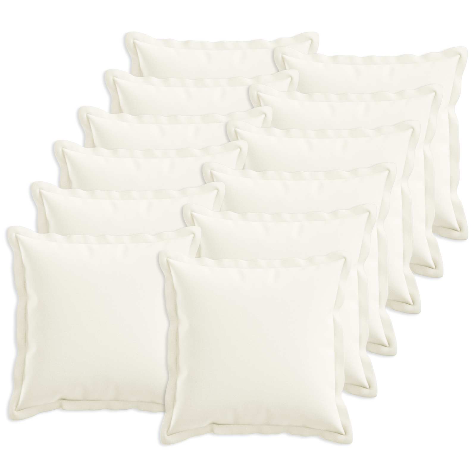 Párna huzat 12 pcs houten fehér 45 x 45 cm műlenszövet