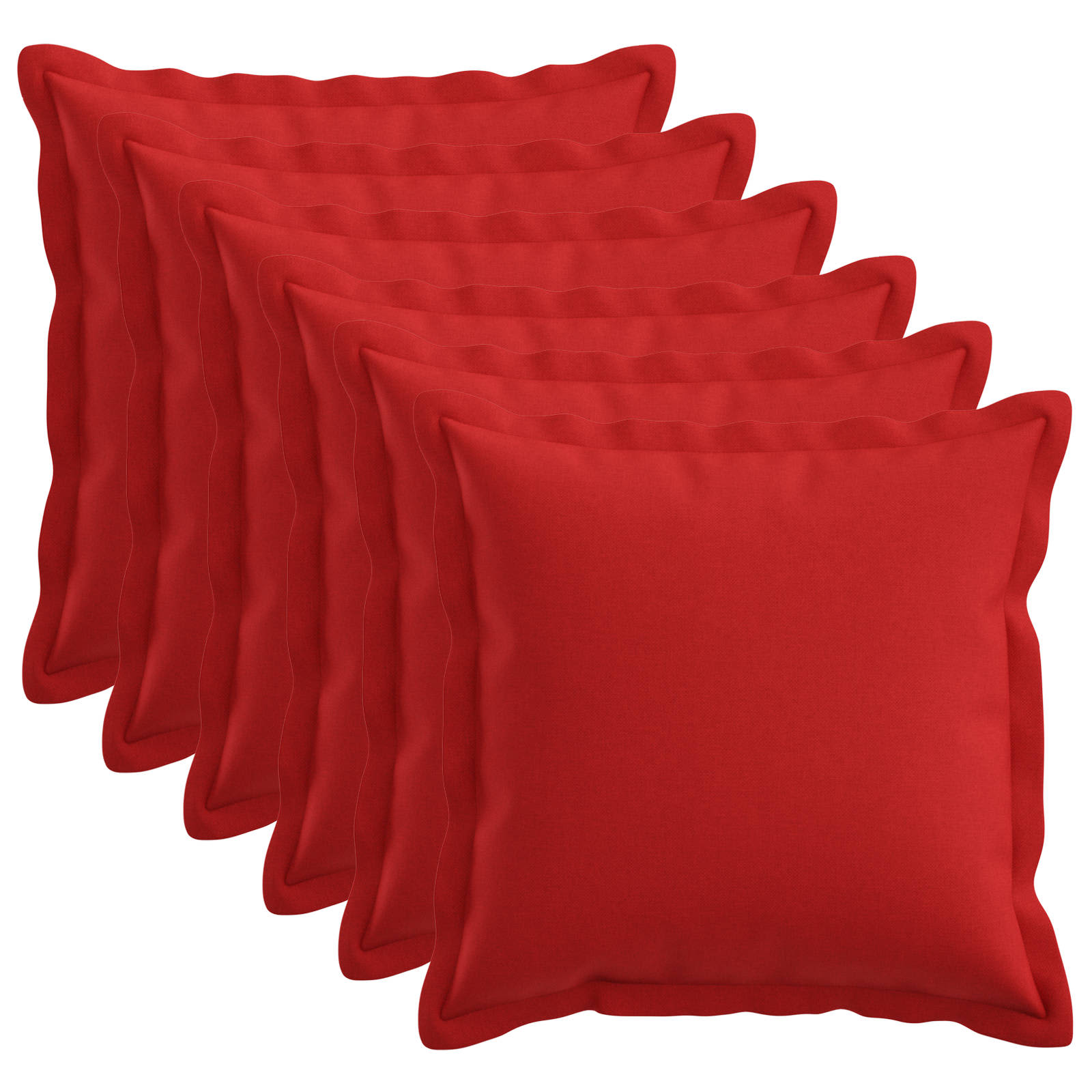 Párna huzat 6 pcs houten piros 45 x 45 cm műlenszövet