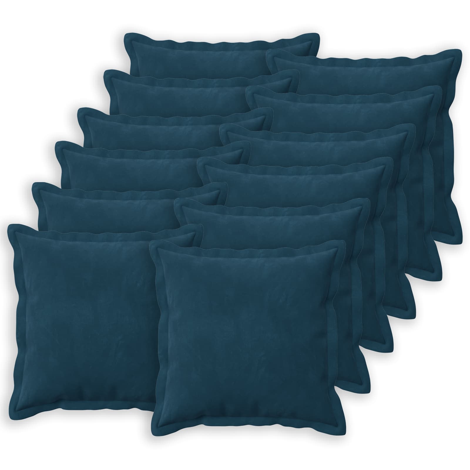 Párna huzat 12 pcs houten kék 45 x 45 cm bársony