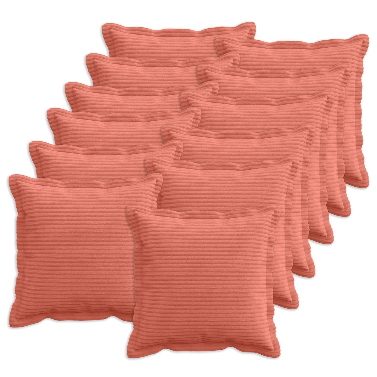 Párna huzat 12 db houten piros narancs 45 x 45 cm cord
