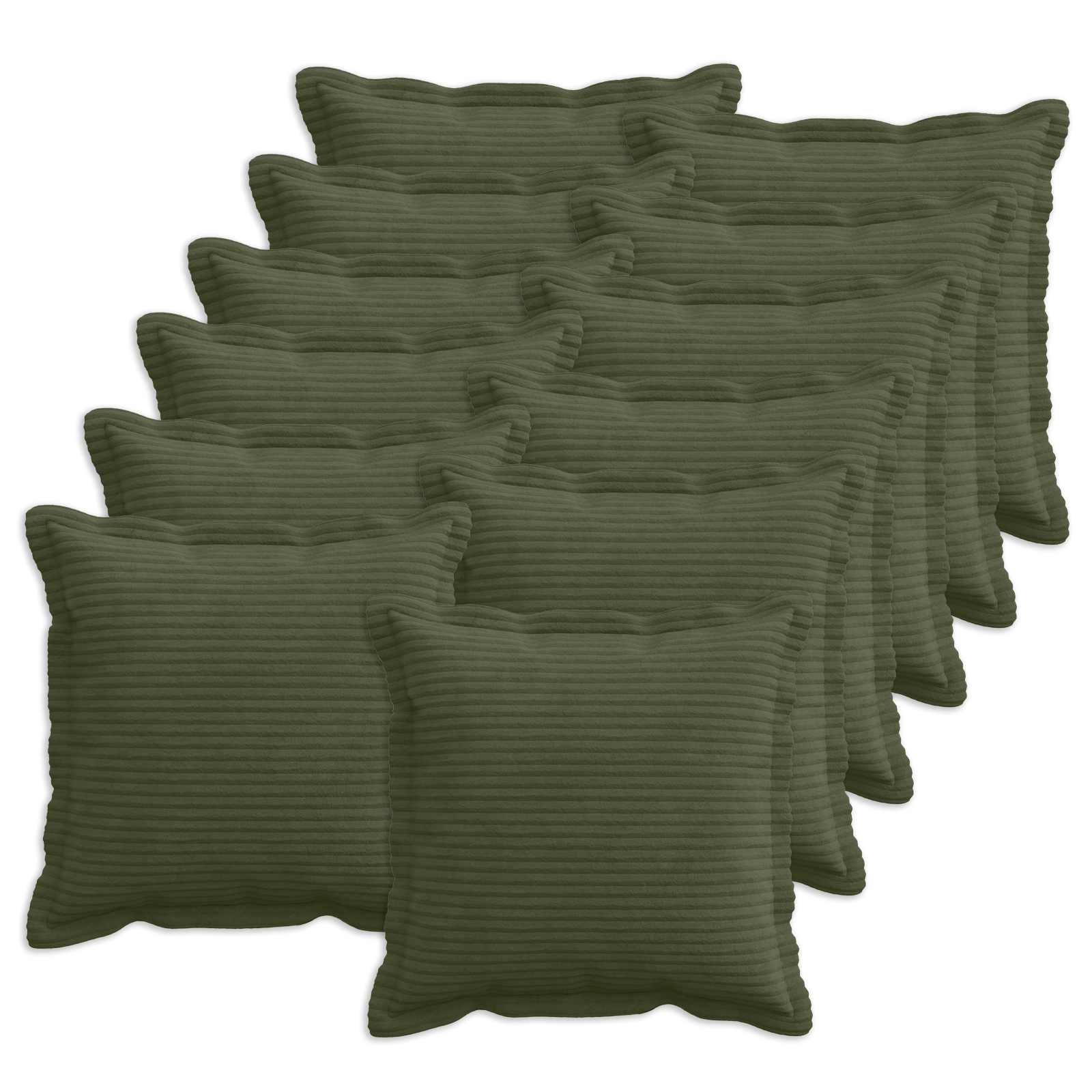 Párna huzat 12 db houten zöld 45 x 45 cm cord