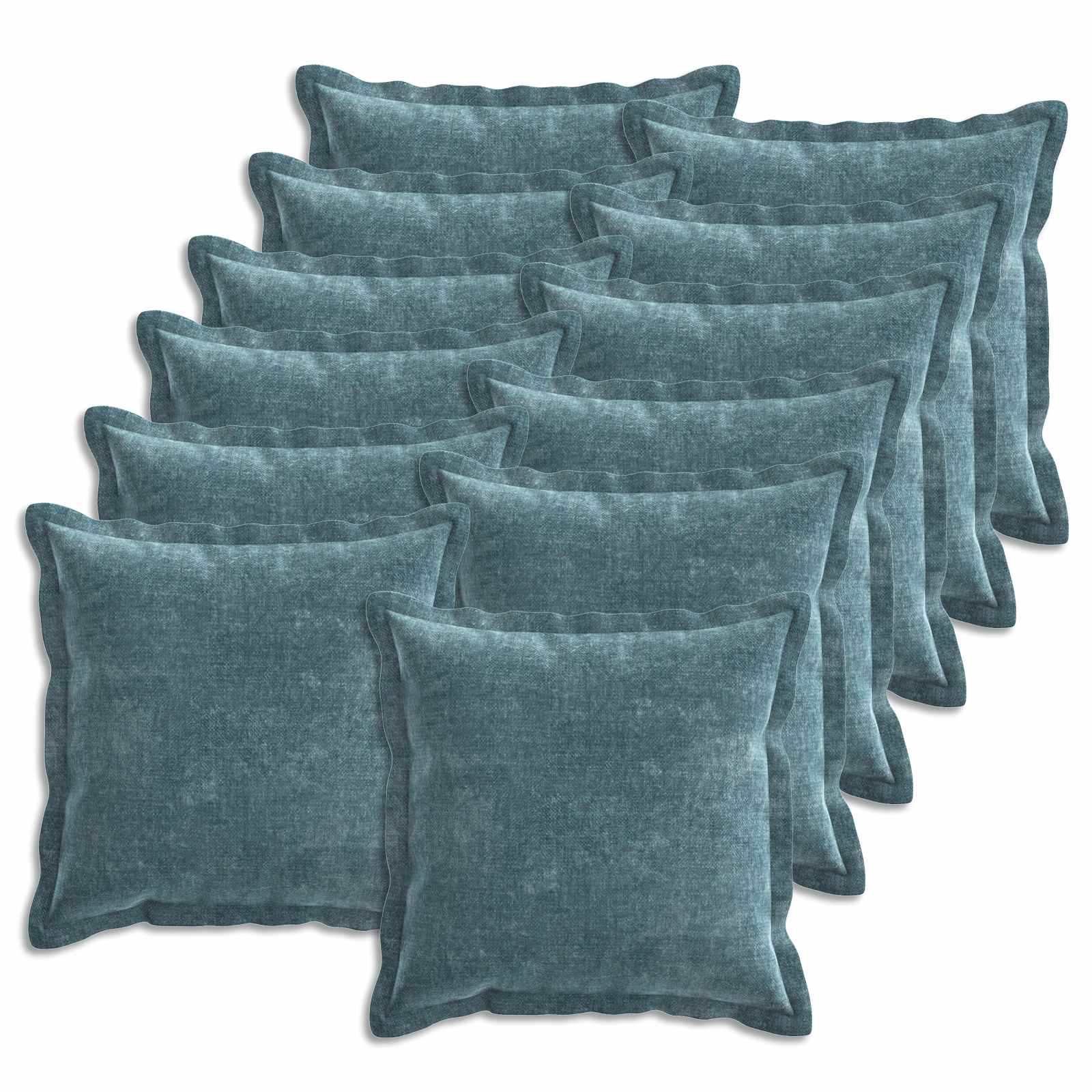 Párna huzat 12 db houten kék 45 x 45 cm chenille szövet