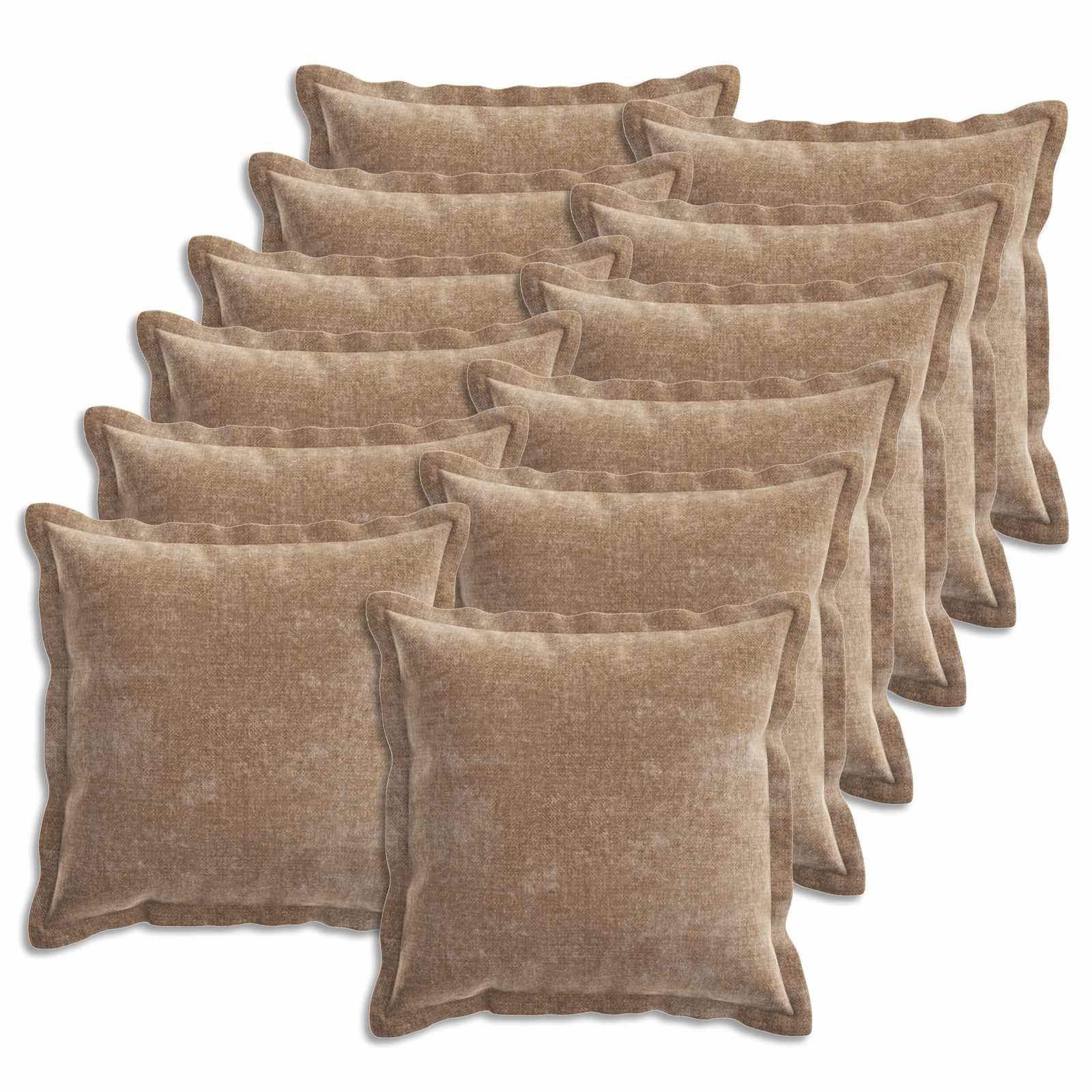 Párna huzat 12 db houten barna 45 x 45 cm chenille szövet
