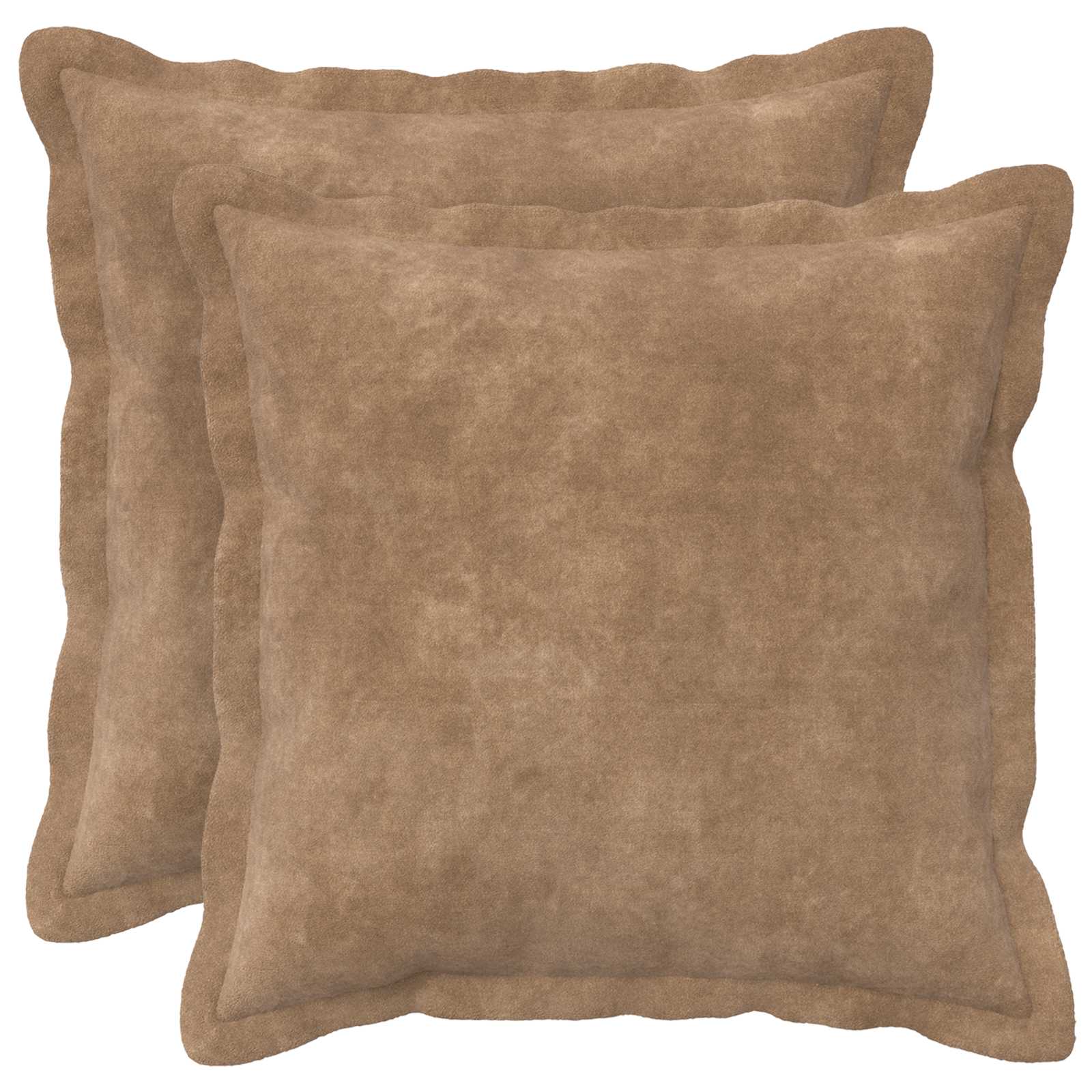 Párna huzat 2 pcs houten tópszínű 45 x 45 cm mikroszálas plüss