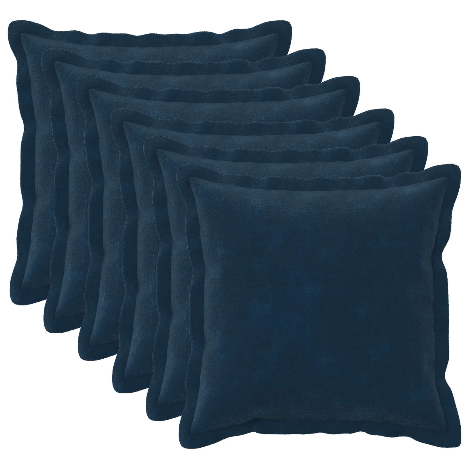 Párna huzat 6 pcs houten kék 45 x 45 cm mikroszálas plüss