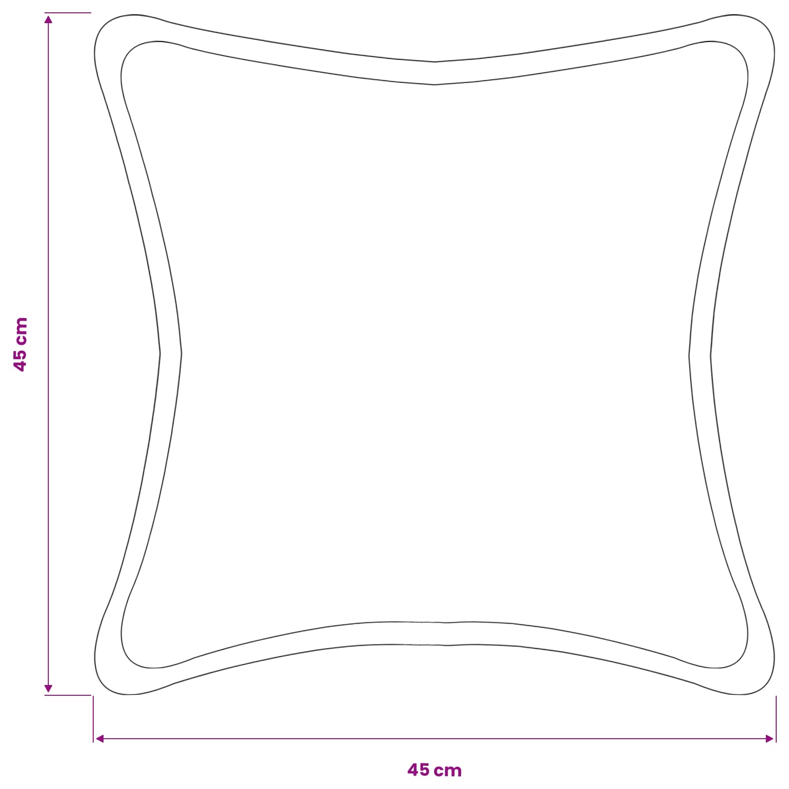 Párna huzat 2 pcs houten sötétszürke 45 x 45 cm bouclé
