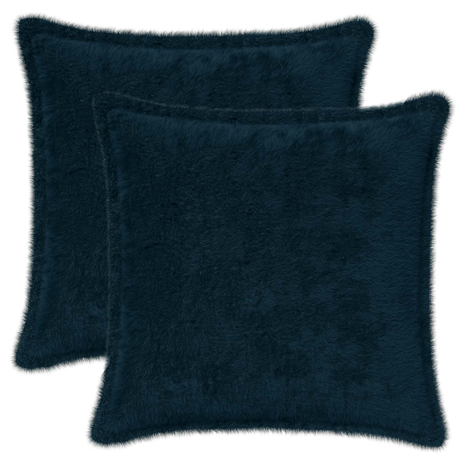 Párna huzat 2 db houten sötétkék 45 x 45 cm műnyúl szőr