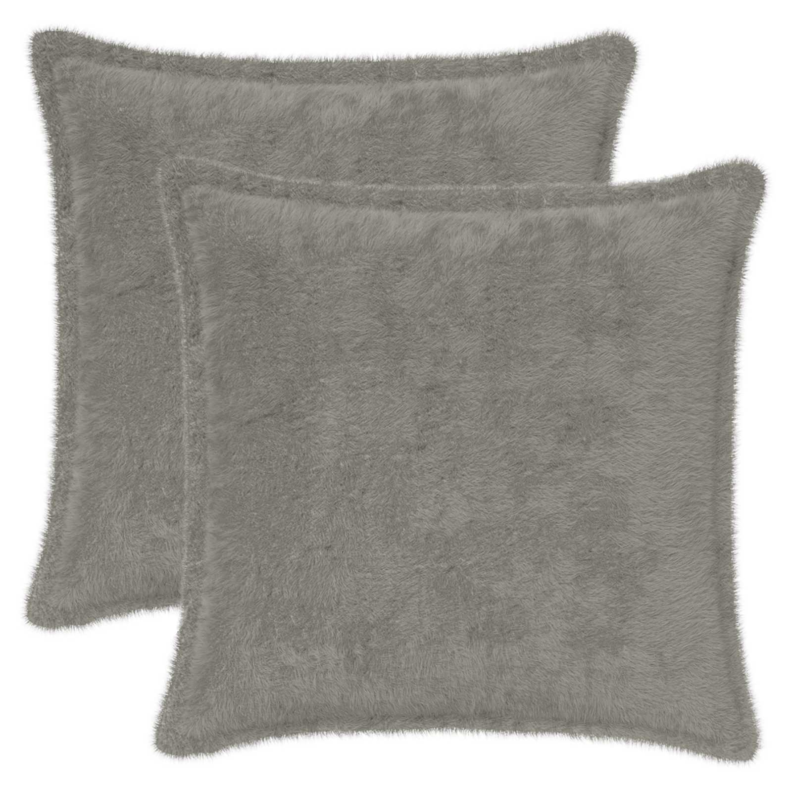 Párna huzat 2 db houten világosszürke 45 x 45 cm műnyúl szőr