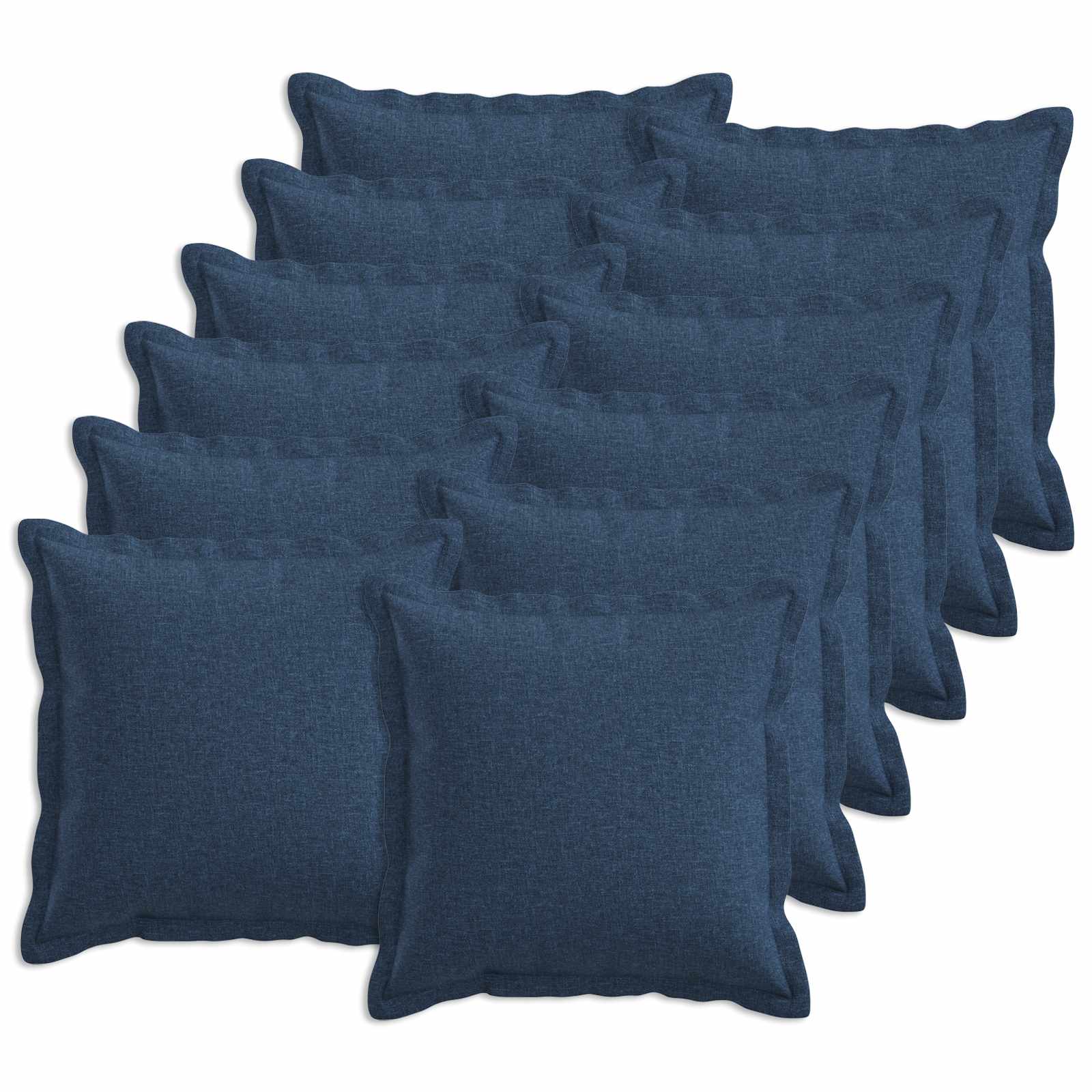 Párna huzat 12 pcs houten kék 50 x 50 cm műlenszövet