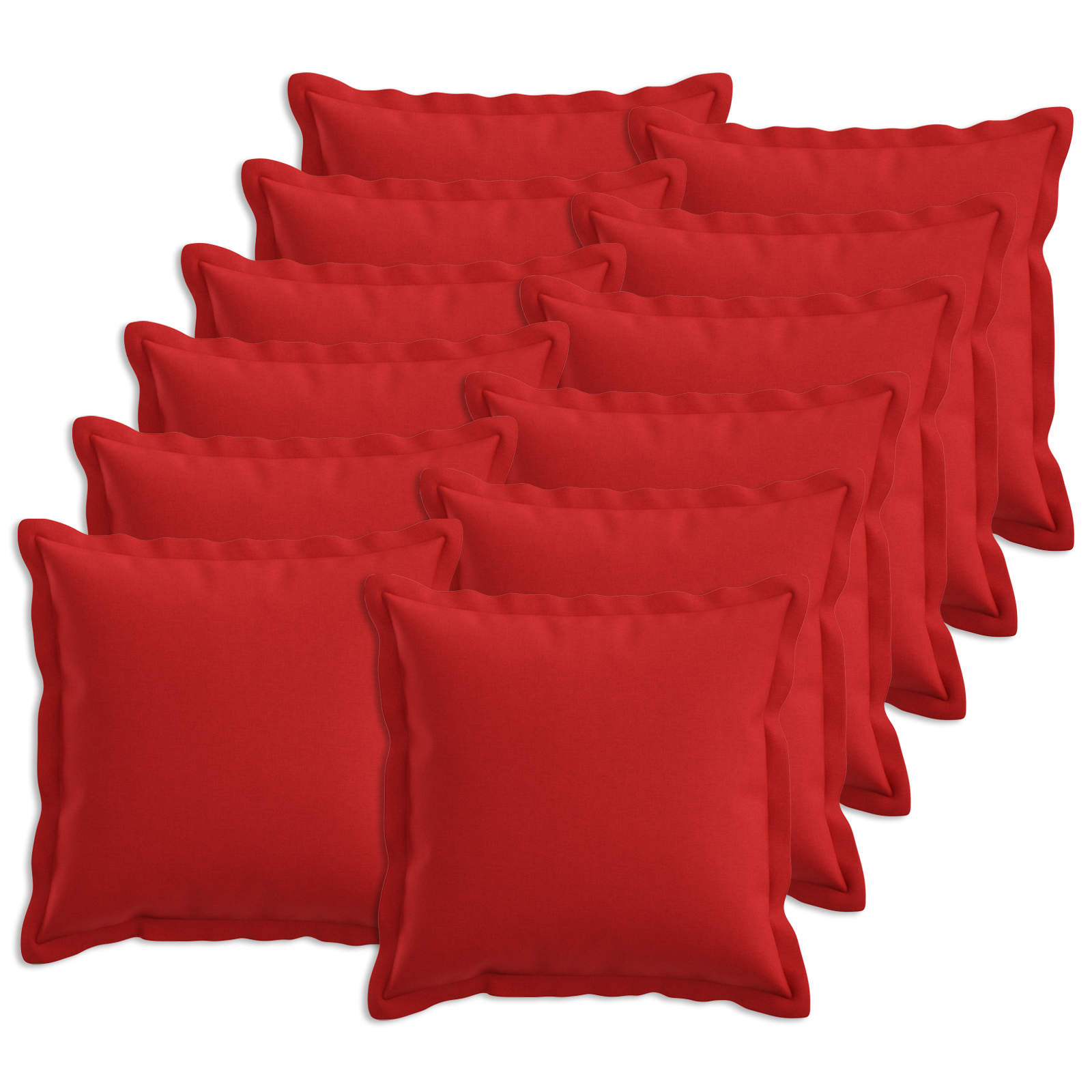 Párna huzat 12 pcs houten piros 50 x 50 cm műlenszövet