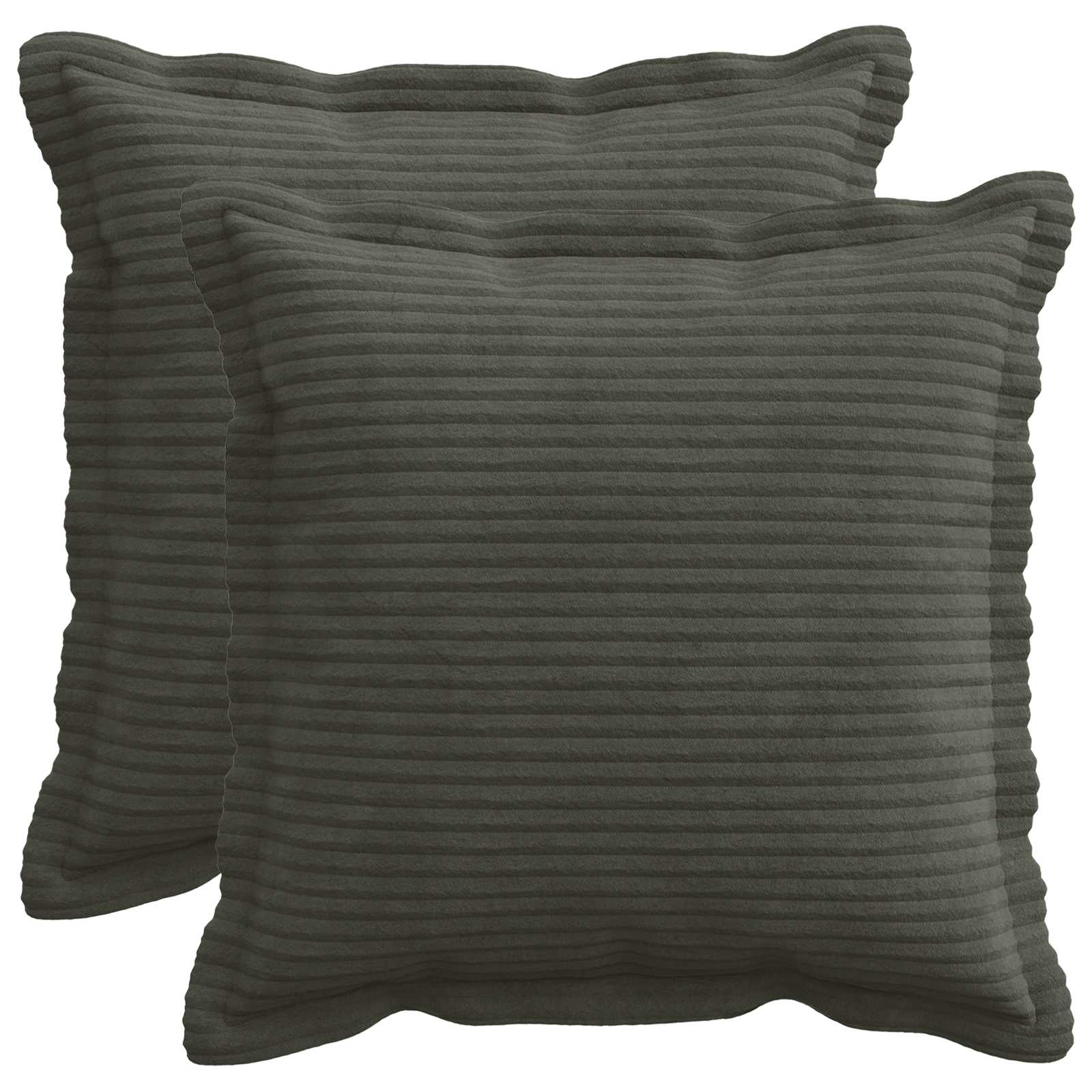 Párna huzat 2 db houten antracitszürke 50 x 50 cm cord