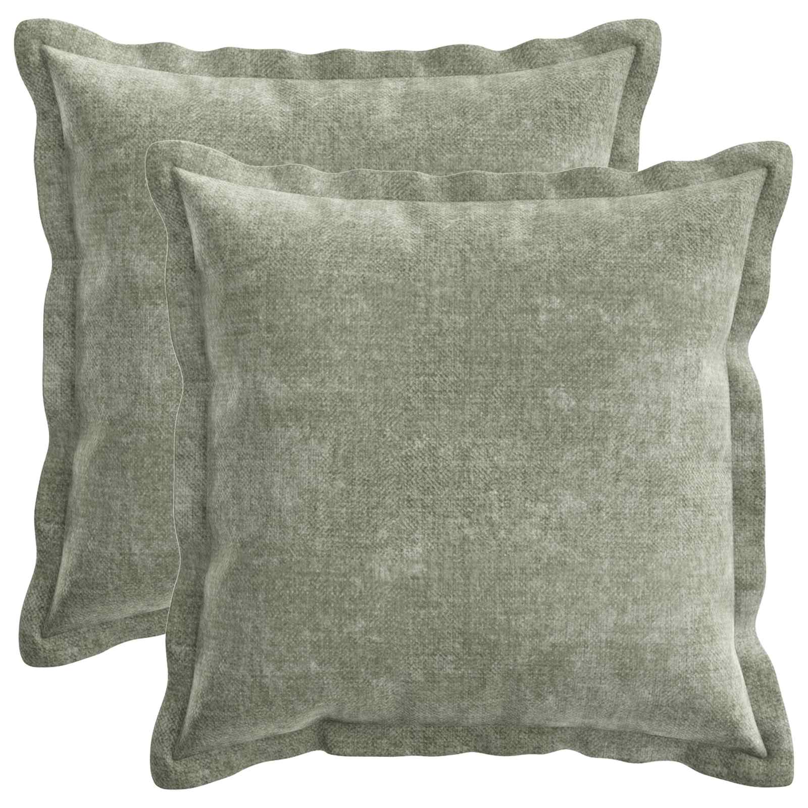 Párna huzat 2 pcs houten zöld 50 x 50 cm chenille szövet