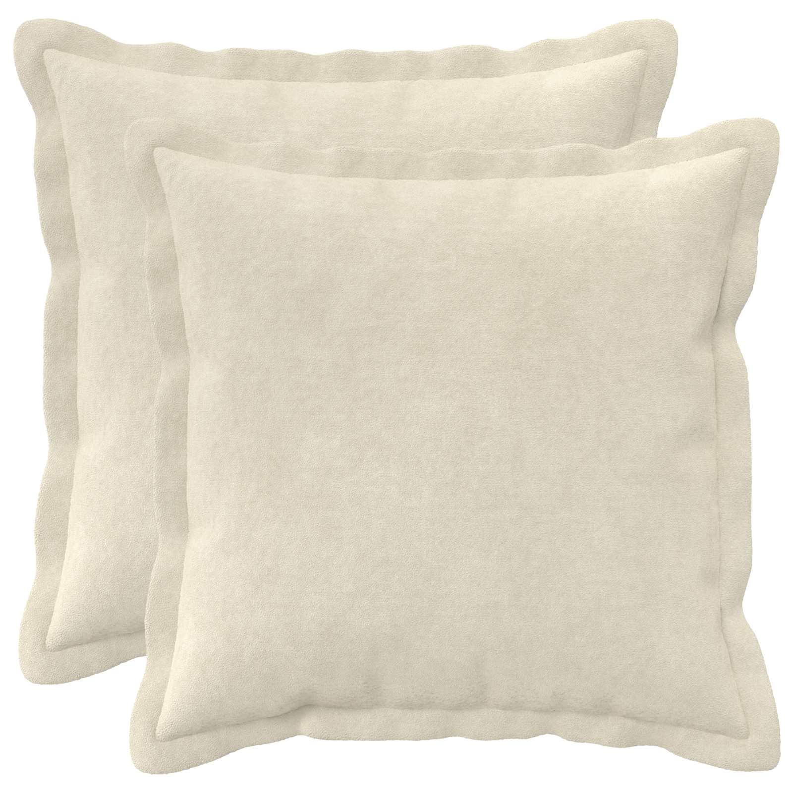 Párna huzat 2 pcs houten krémszínű 50 x 50 cm mikroszálas plüss