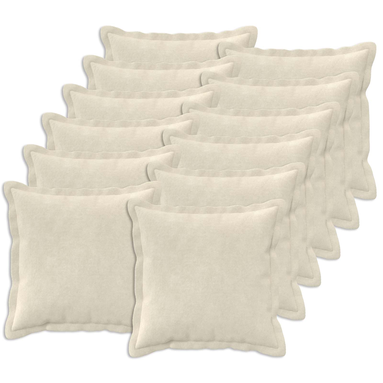 Párna huzat 12 pcs houten krémszínű 50 x 50 cm
