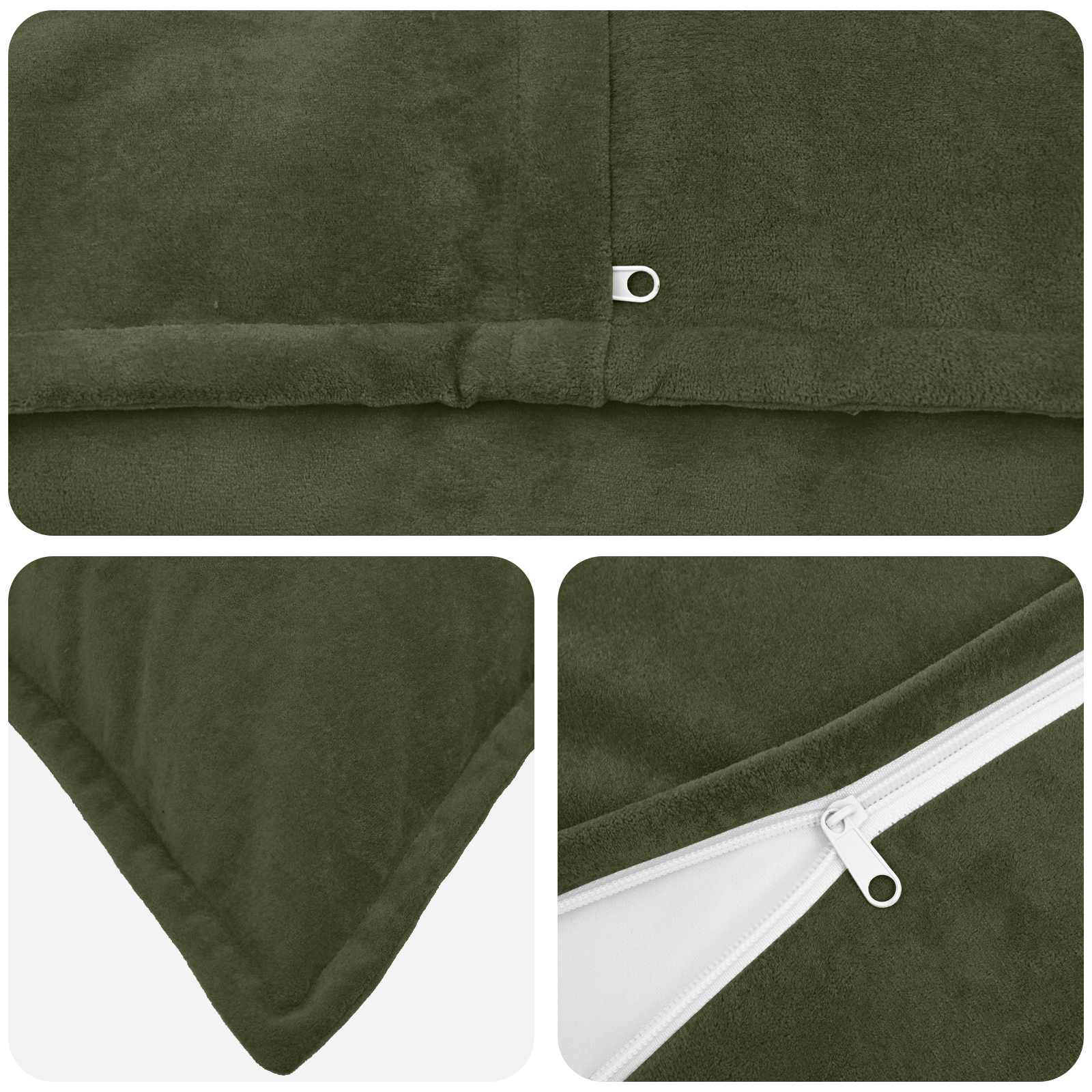Párna huzat 12 pcs houten zöld 50 x 50 cm mikroszálas plüss