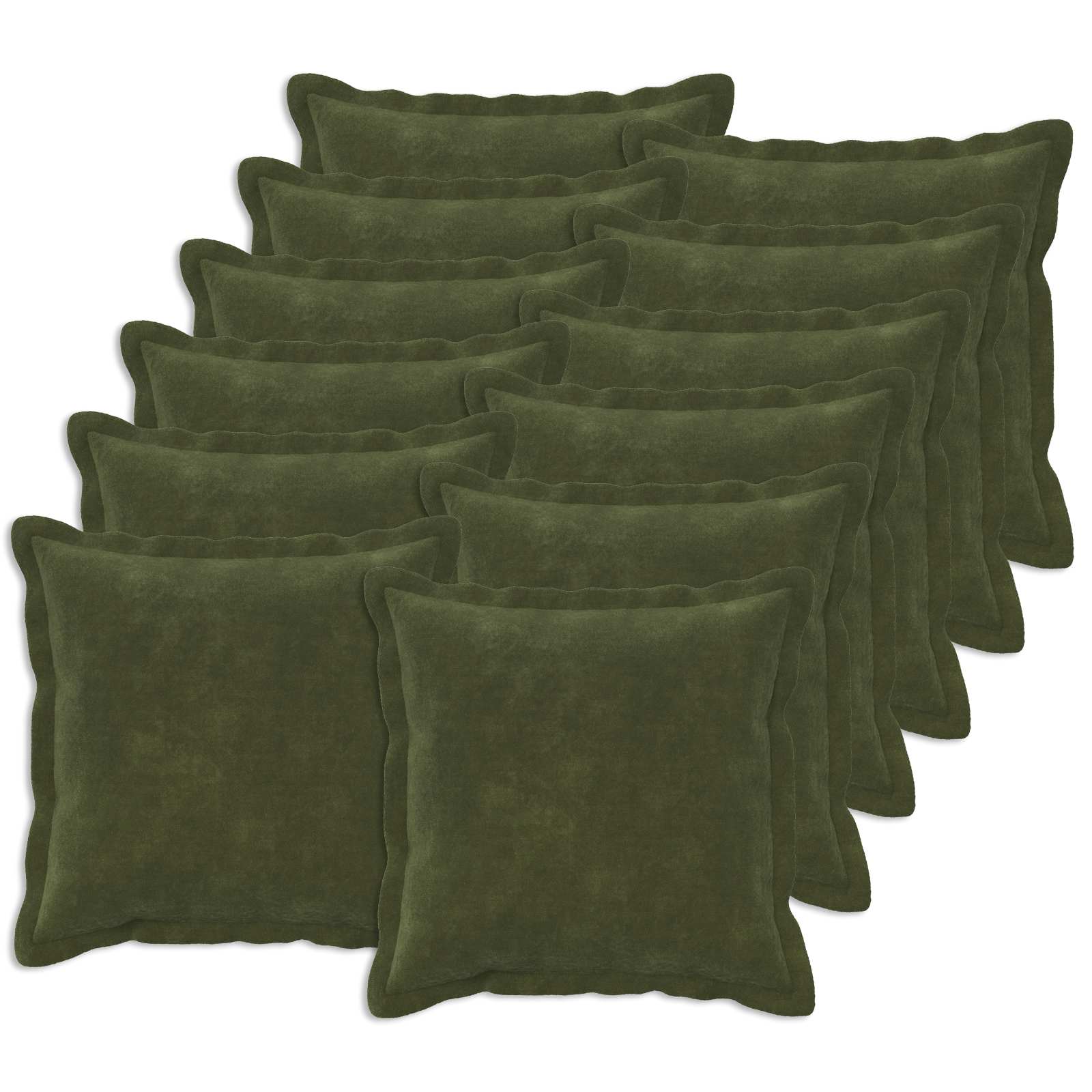 Párna huzat 12 pcs houten zöld 50 x 50 cm mikroszálas plüss