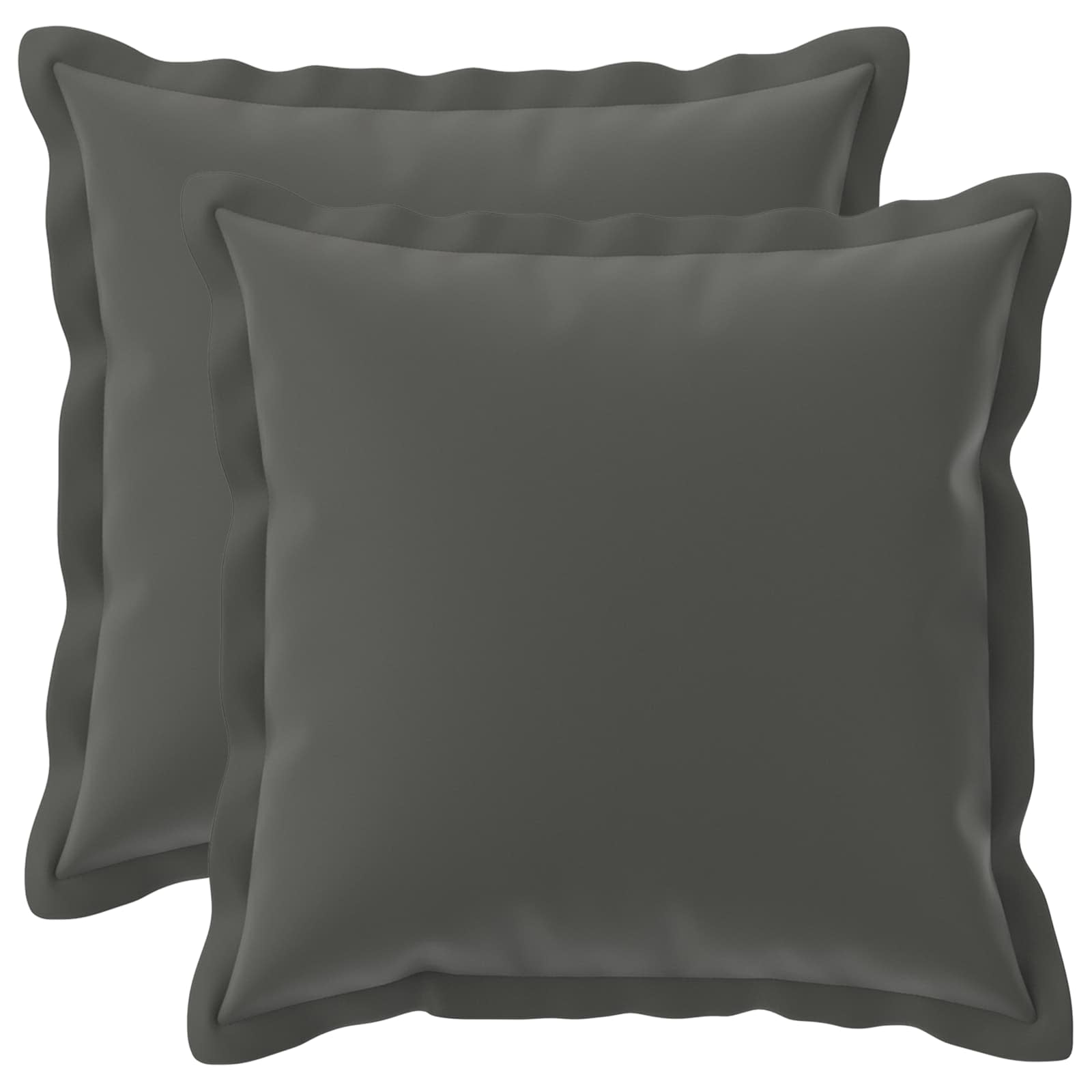 Párna huzat 2 db houten antracitszürke 50 x 50 cm poliészter