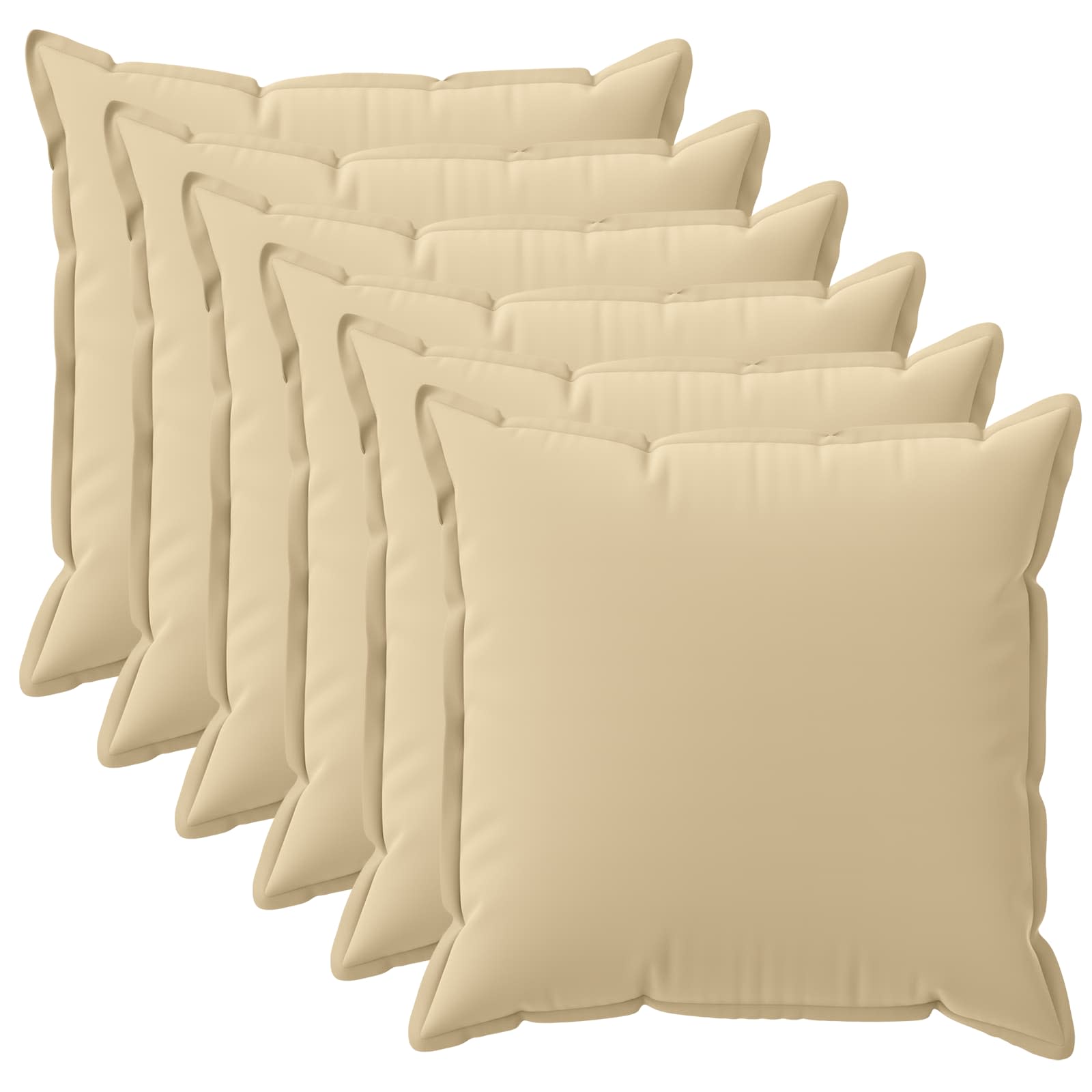 Párna huzat 6 db houten bézs 50 x 50 cm poliészter