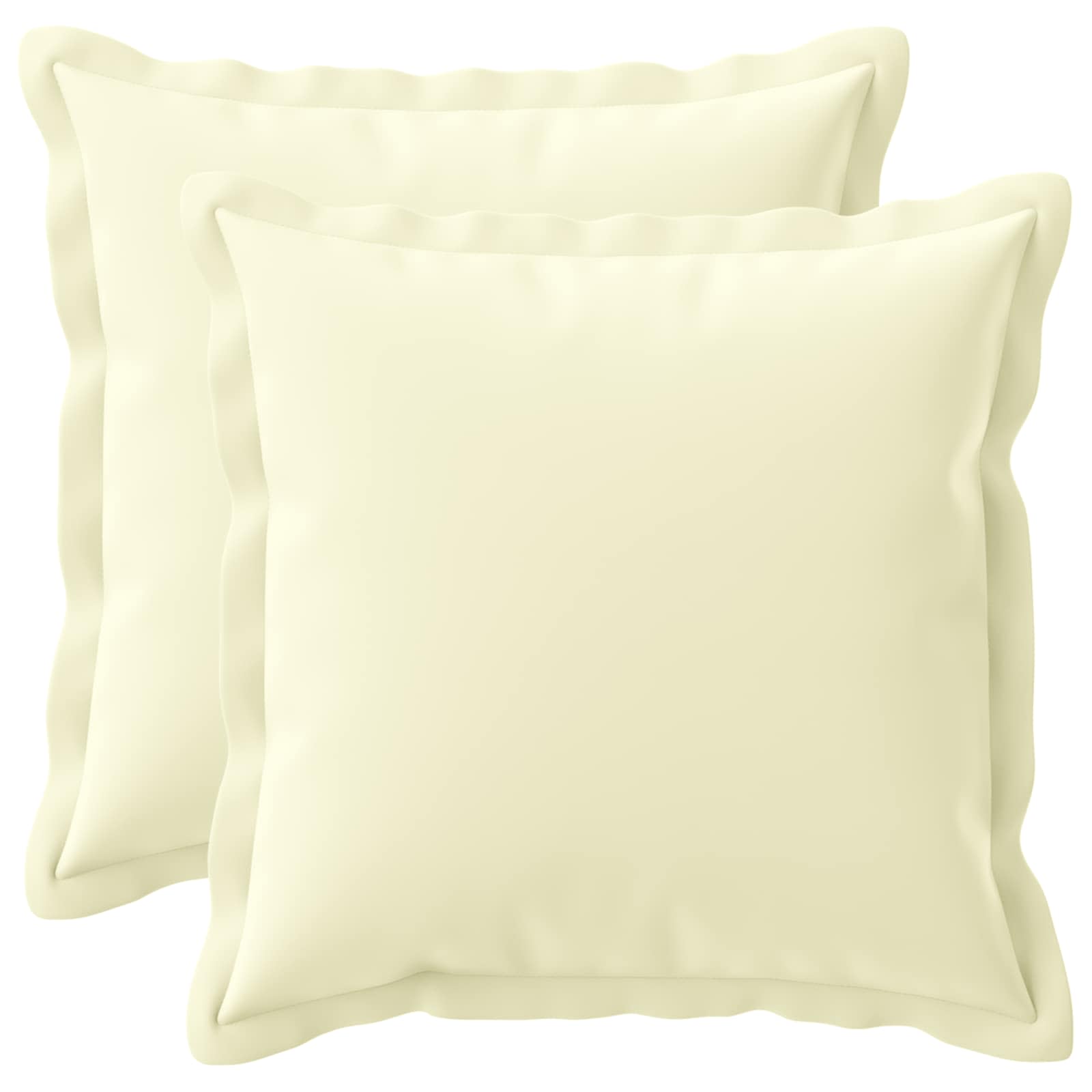 Párna huzat 2 db houten krémszínű 50 x 50 cm poliészter