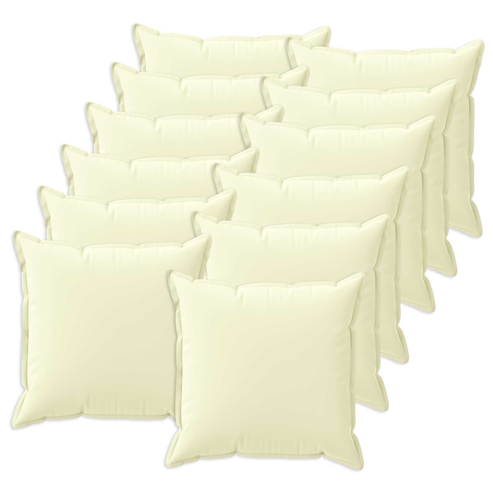 Párna huzat 12 db houten krémszínű 50 x 50 cm poliészter