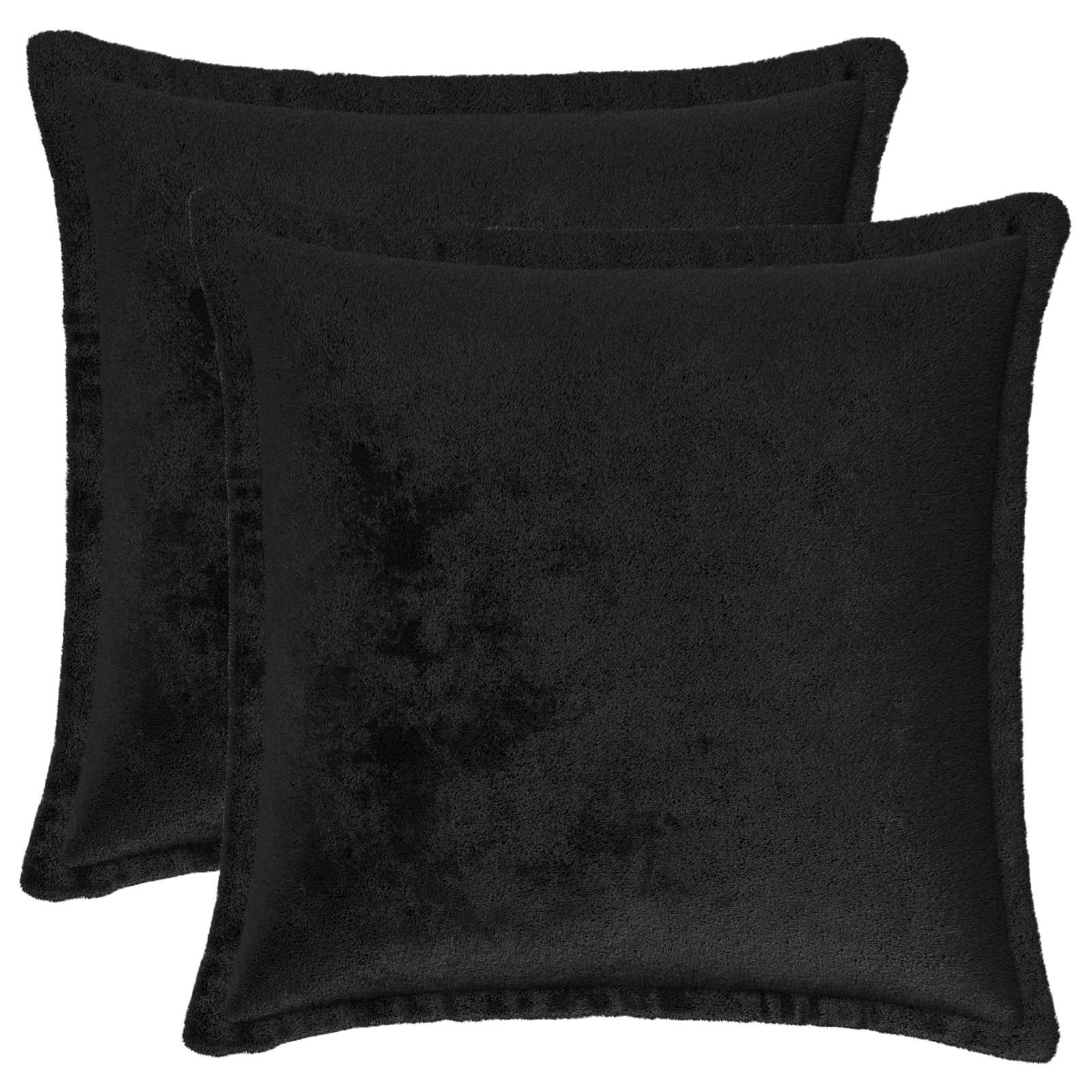 Párna huzat 2 db houten fekete 50 x 50 cm flanell