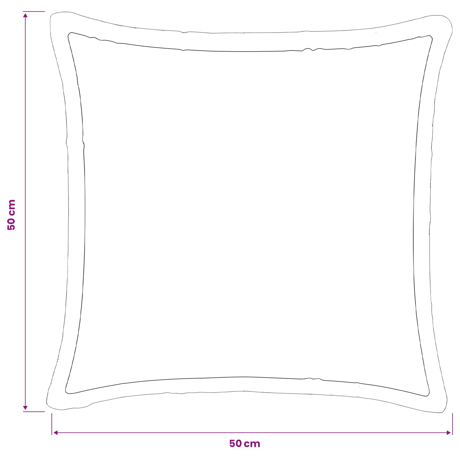 Párna huzat 2 db houten fekete 50 x 50 cm flanell