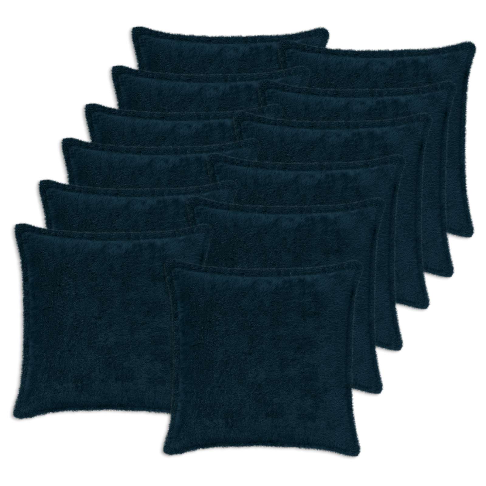 Párna huzat 12 db houten sötétkék 50 x 50 cm műnyúl szőr