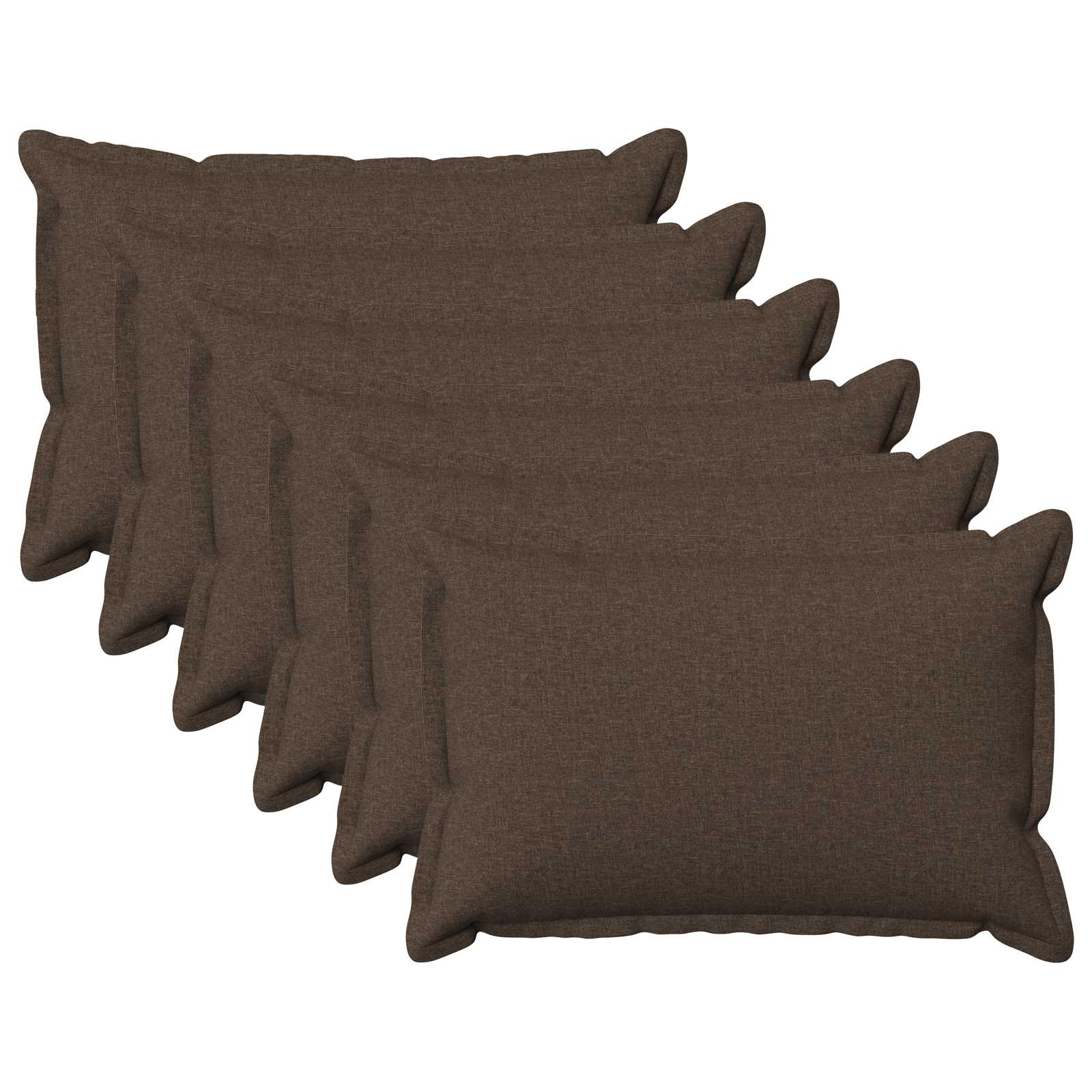 Párna huzat 6 pcs houten tópszínű 50 x 70 cm műlenszövet