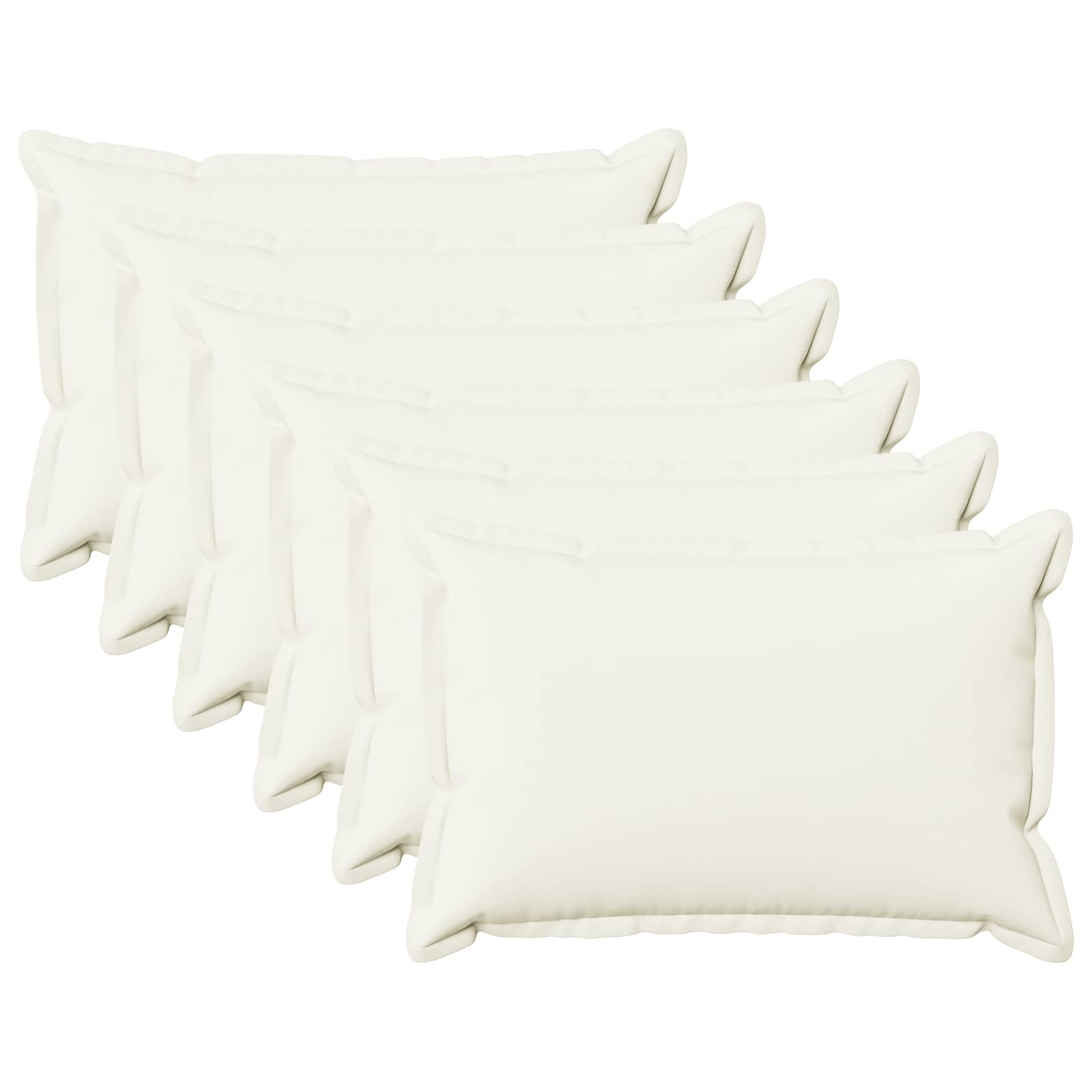 Párna huzat 6 pcs houten fehér 50 x 70 cm műlenszövet