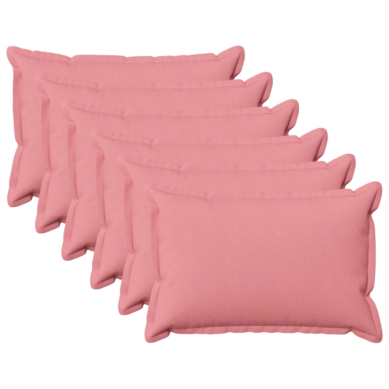 Párna huzat 6 pcs houten rózsaszín 50 x 70 cm műlenszövet