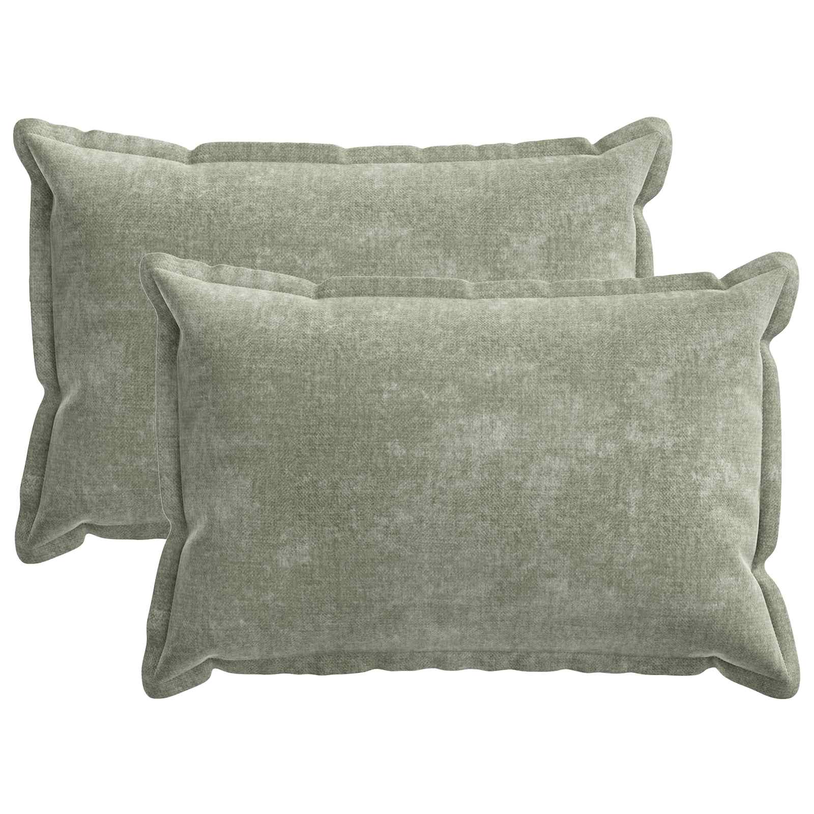 Párna huzat 2 db houten zöld 50 x 70 cm chenille szövet