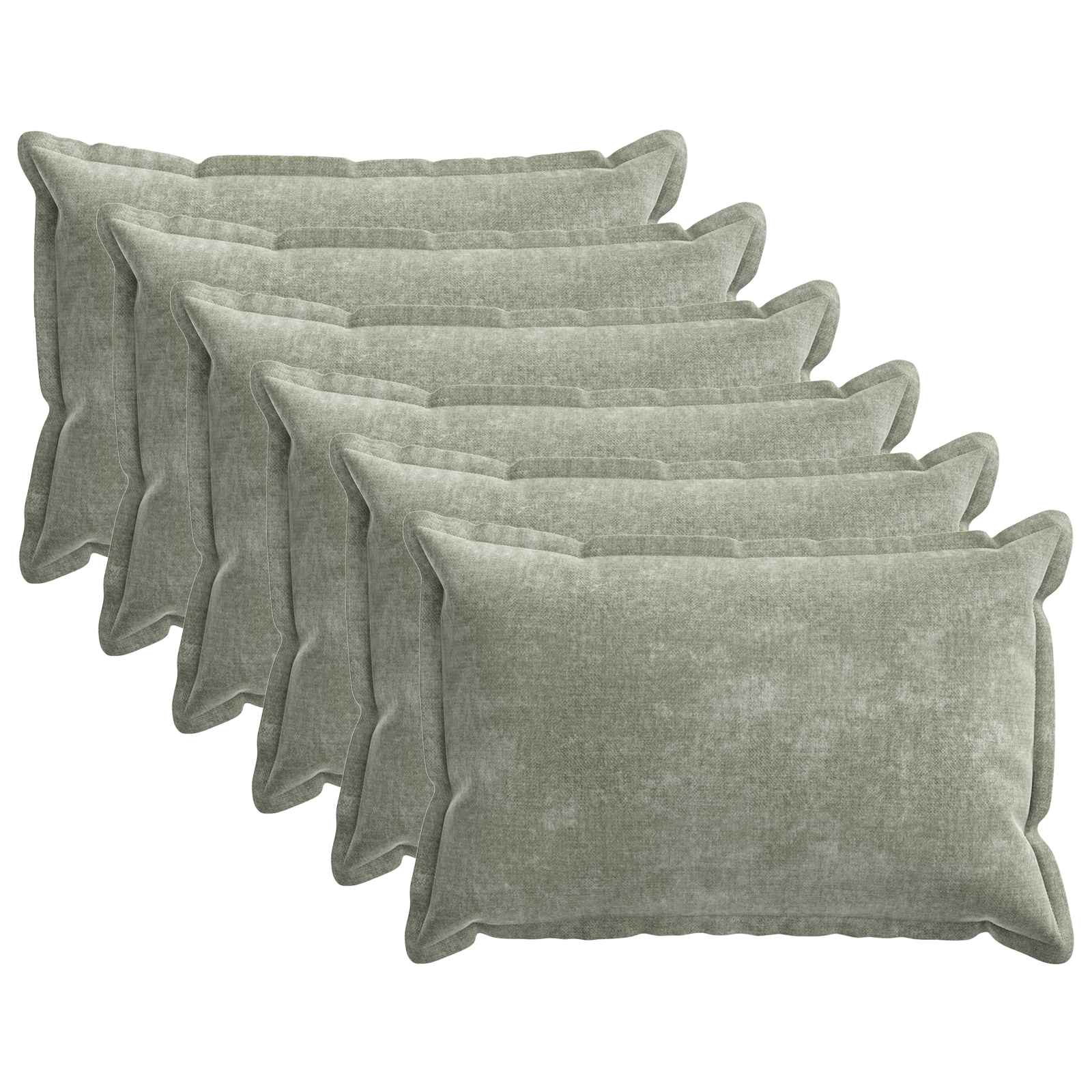 Párna huzat 6 db houten zöld 50 x 70 cm chenille szövet