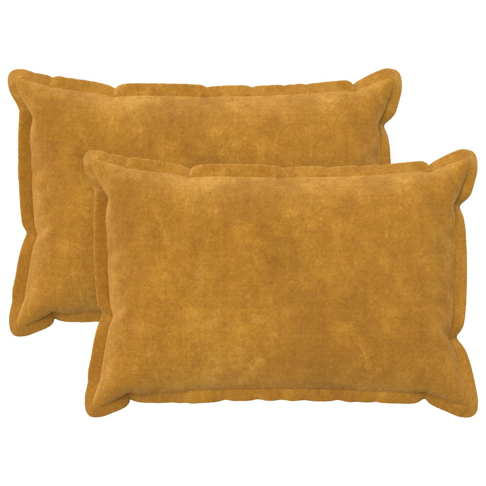 Párna huzat 2 pcs houten sárga 50 x 70 cm mikroszálas plüss
