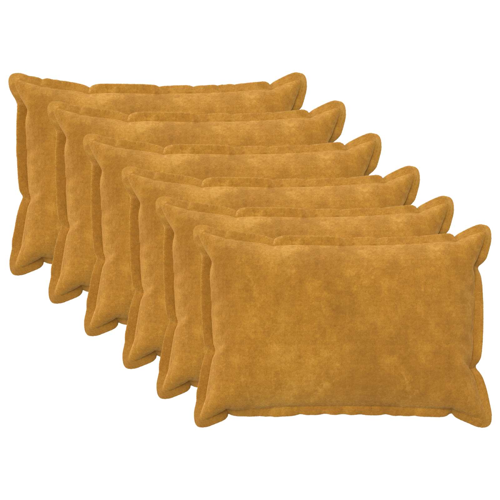 Párna huzat 6 pcs houten sárga 50 x 70 cm mikroszálas plüss