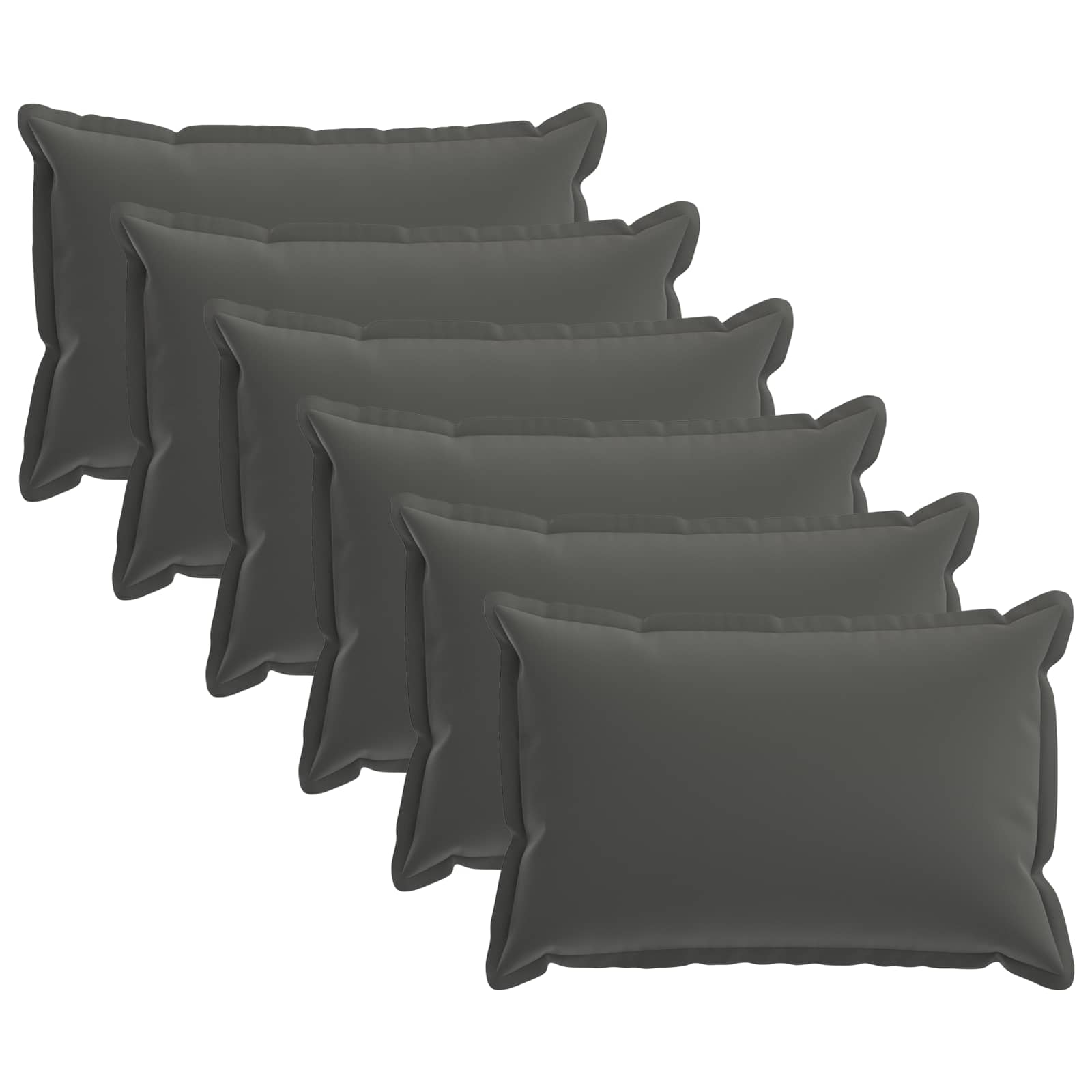 Párna huzat 6 db houten antracitszürke 50 x 70 cm poliészter