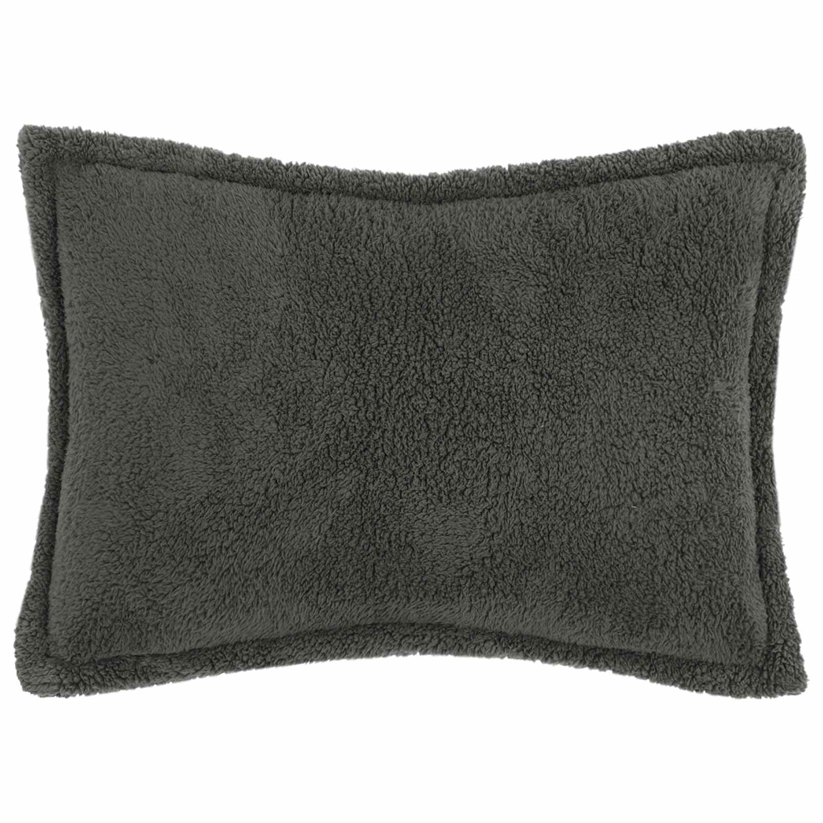 Párna huzat 6 pcs houten sötétszürke 50 x 70 cm bouclé