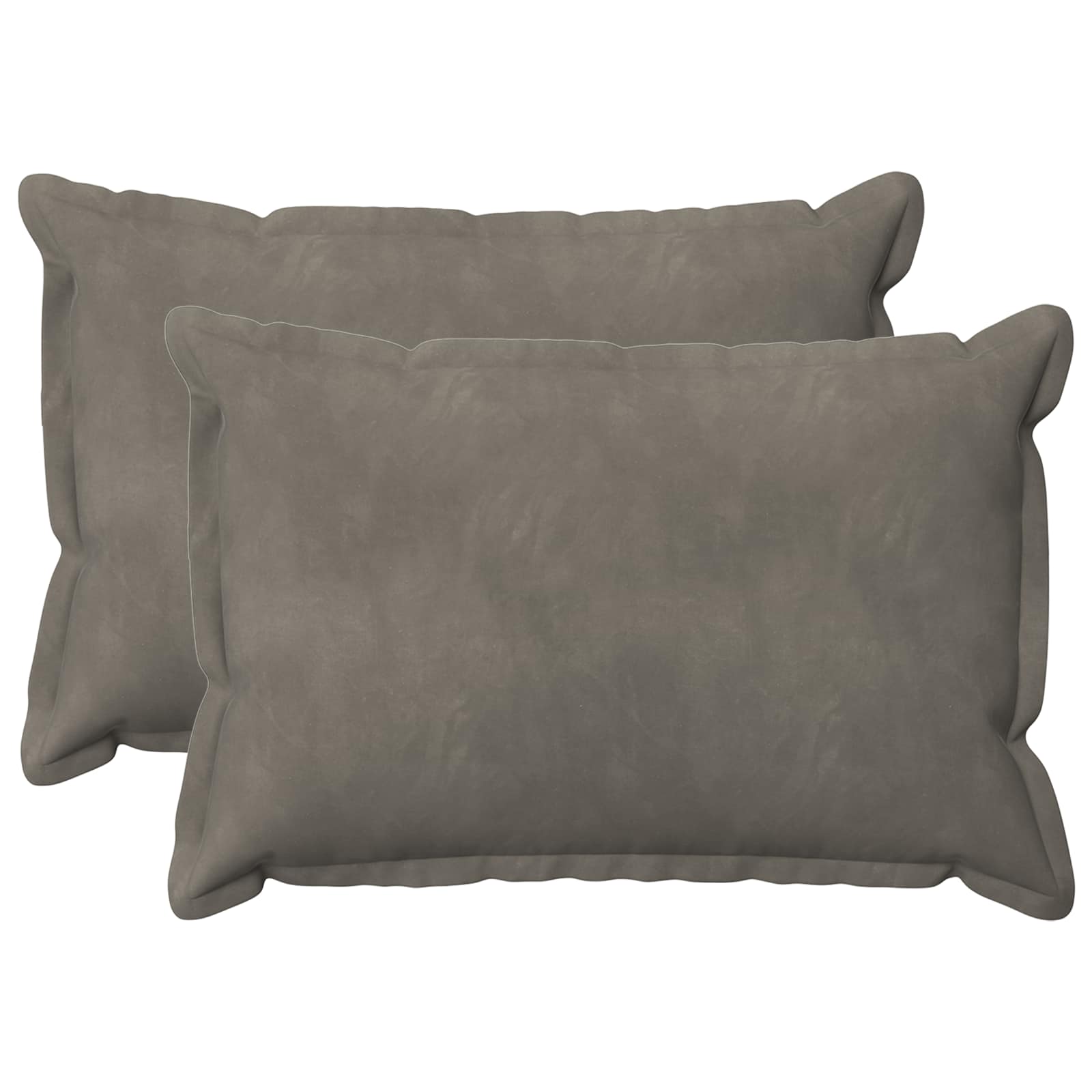 Párna huzat 2 pcs houten világosszürke 50 x 75 cm bársony