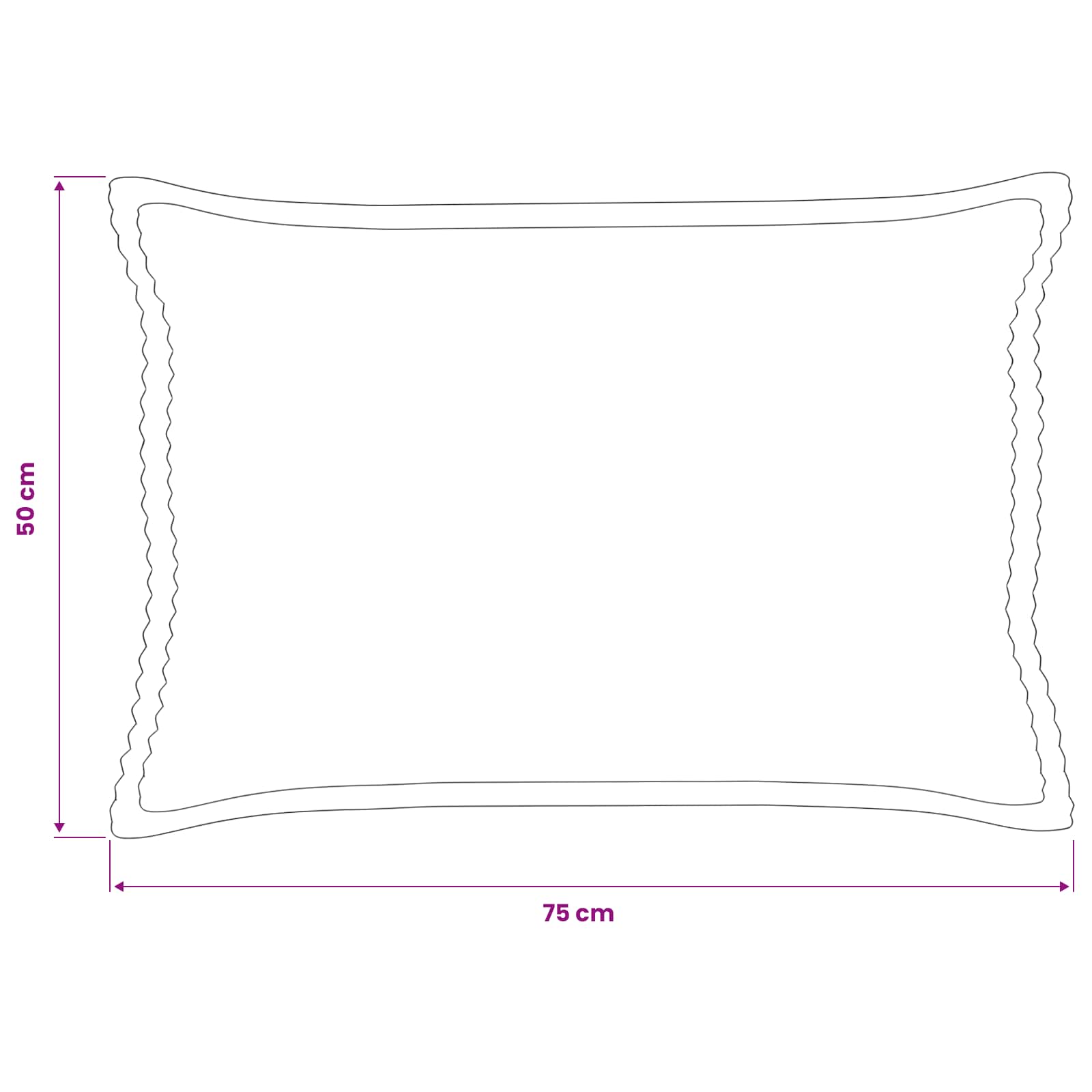 Párna huzat 2 db houten sötétszürke 50 x 75 cm cord