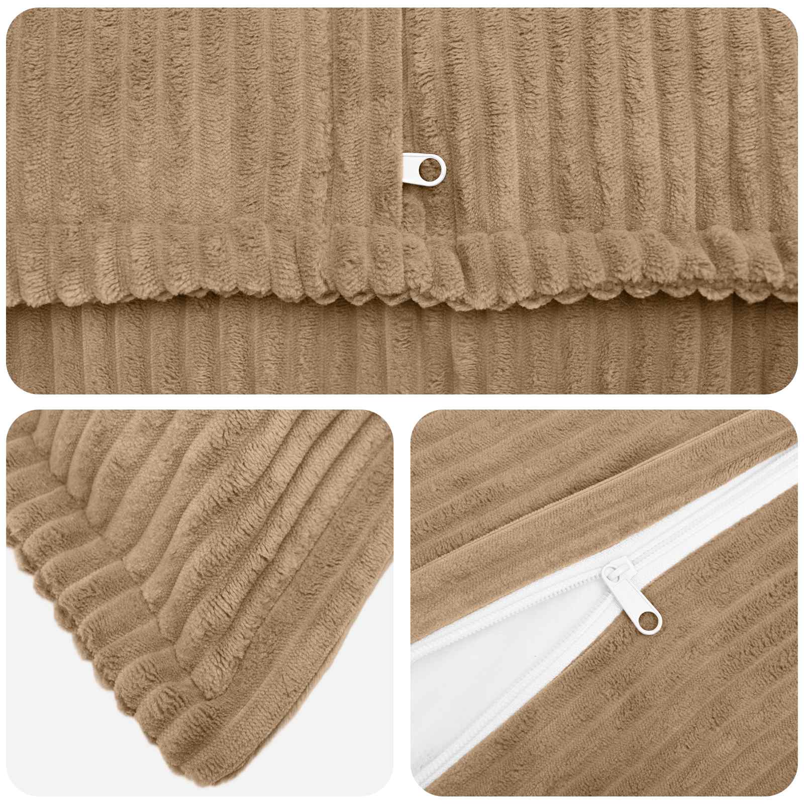 Párna huzat 6 db houten barna 50 x 75 cm cord