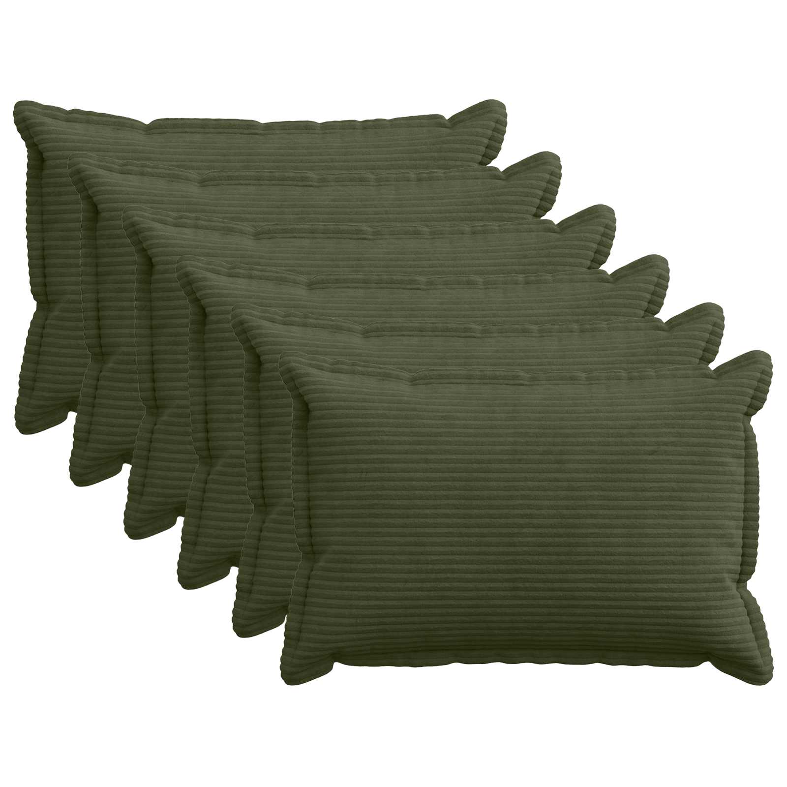 Párna huzat 6 db houten zöld 50 x 75 cm cord