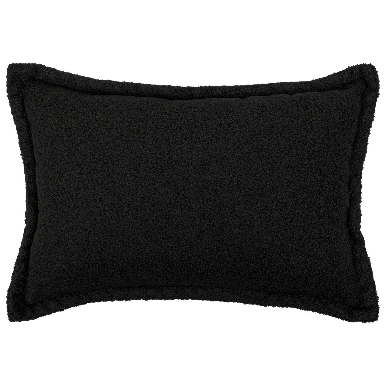Párna huzat 2 pcs houten fekete 50 x 75 cm bouclé
