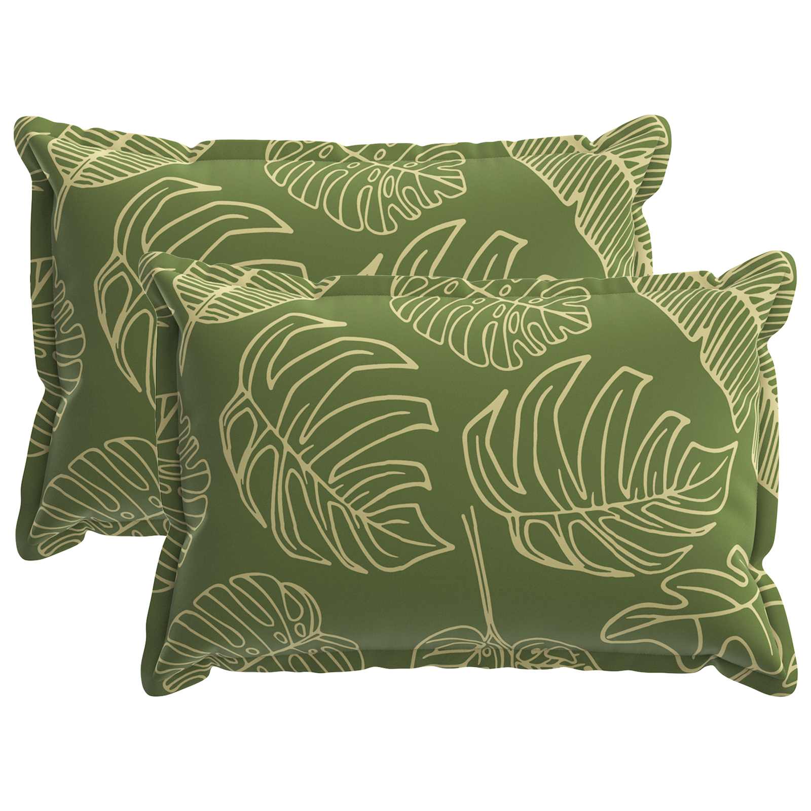 Párna huzat 2 db houten levélminta 50 x 75 cm poliészter