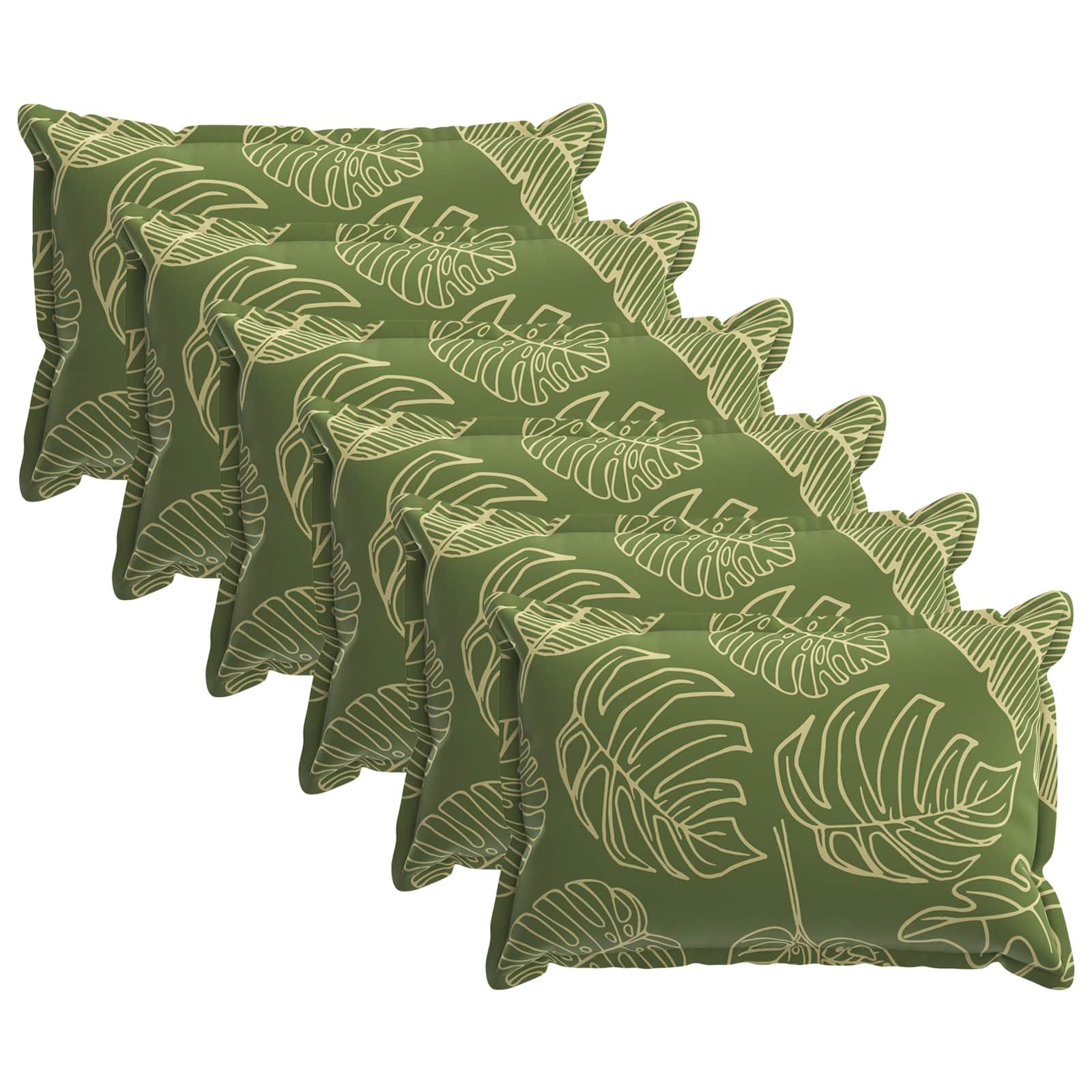 Párna huzat 6 db houten levélminta 50 x 75 cm poliészter