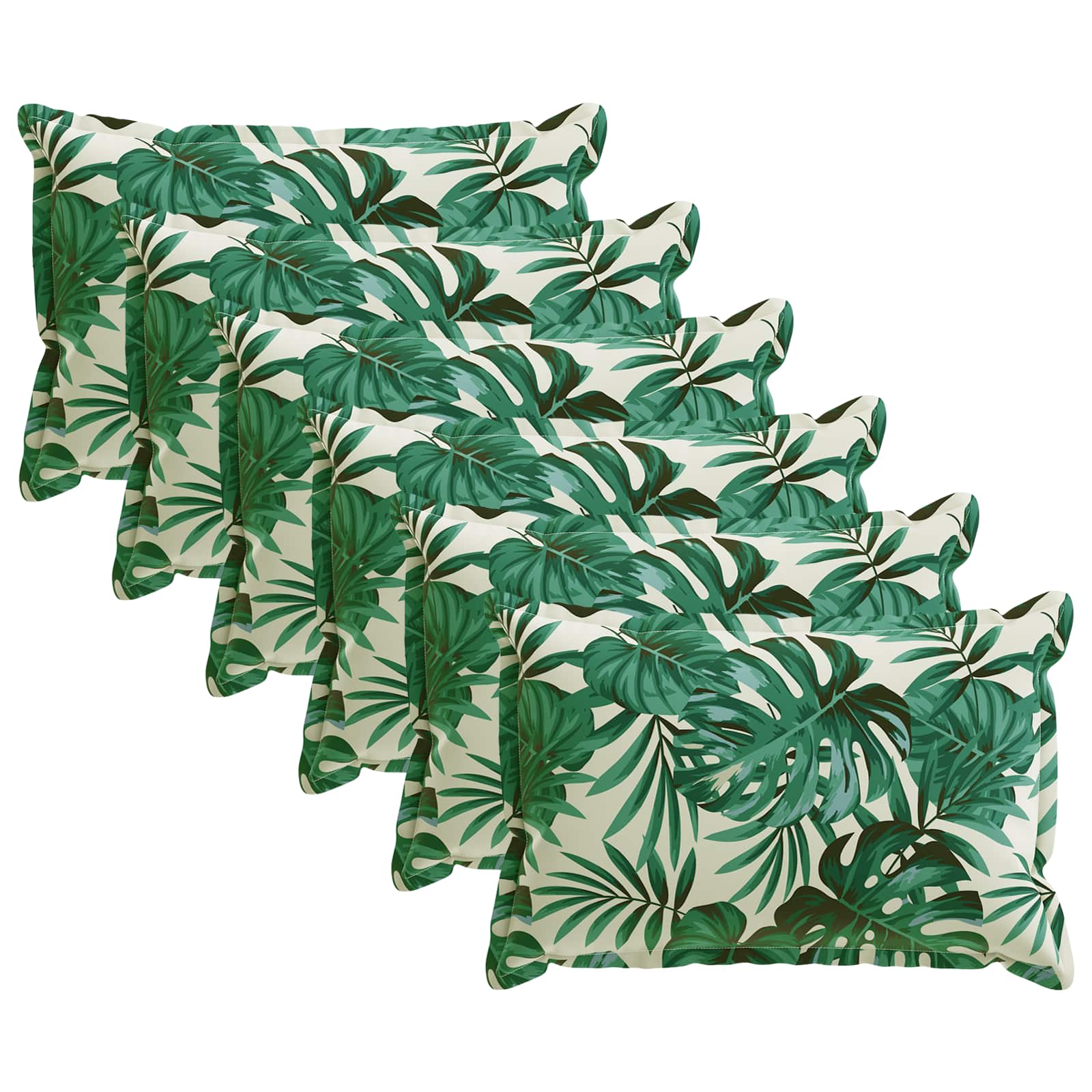 Párna huzat 6 db houten levélminta 50 x 75 cm poliészter